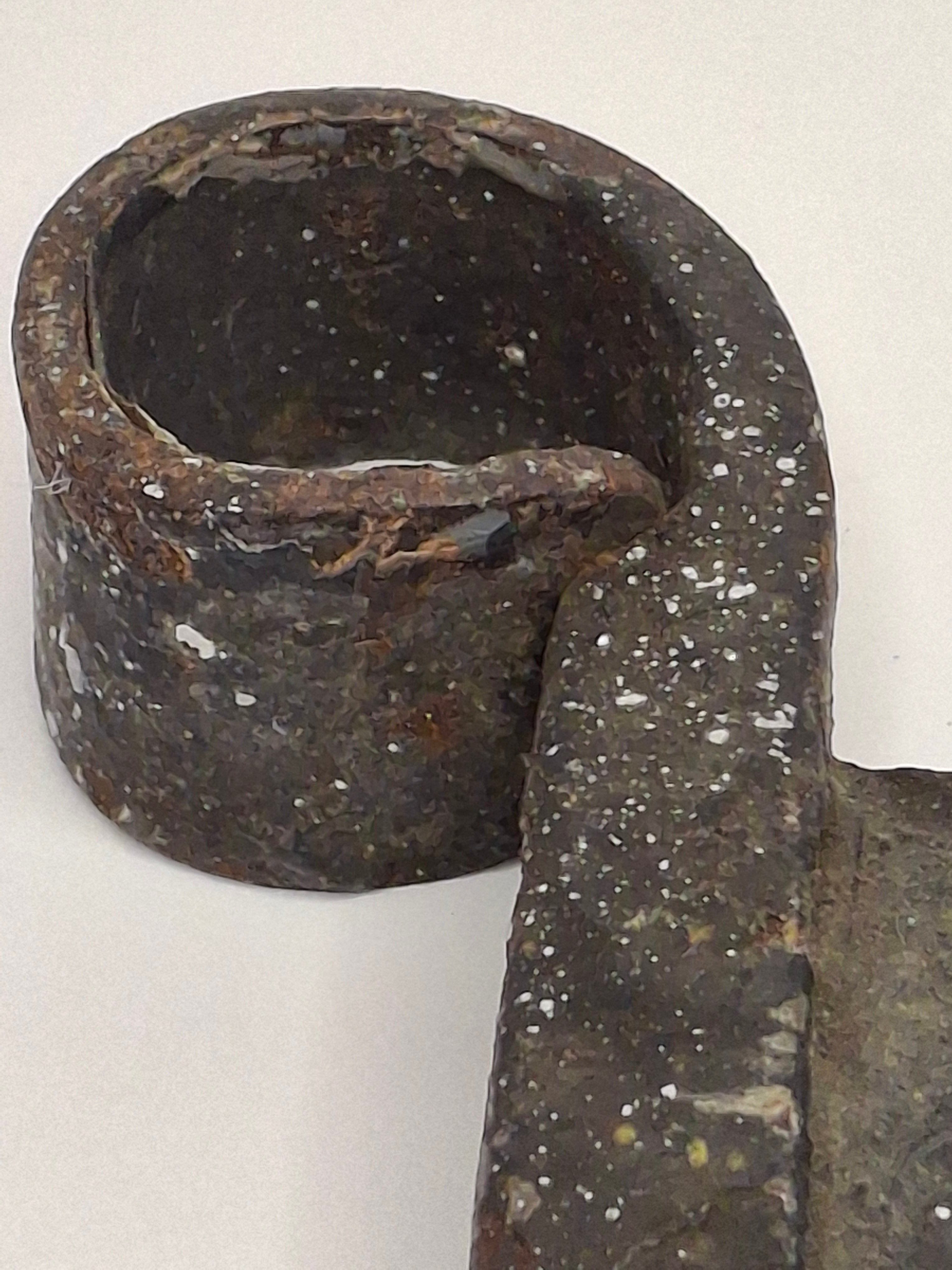 Antique Late 19th Century Primitive Hand-Forged Wrought Iron Boot Scraper 9.75"