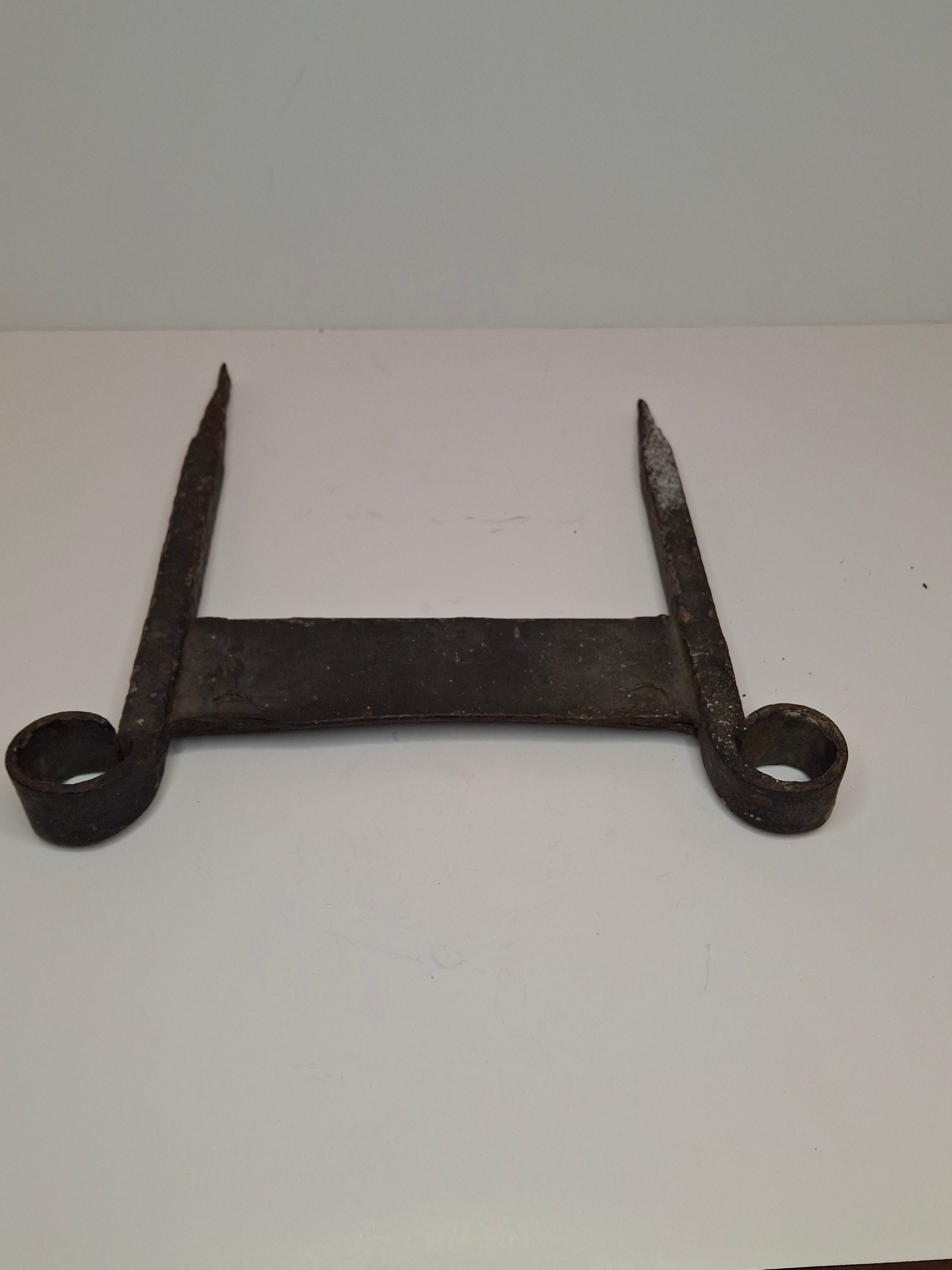 Antique Late 19th Century Primitive Hand-Forged Wrought Iron Boot Scraper 9.75"