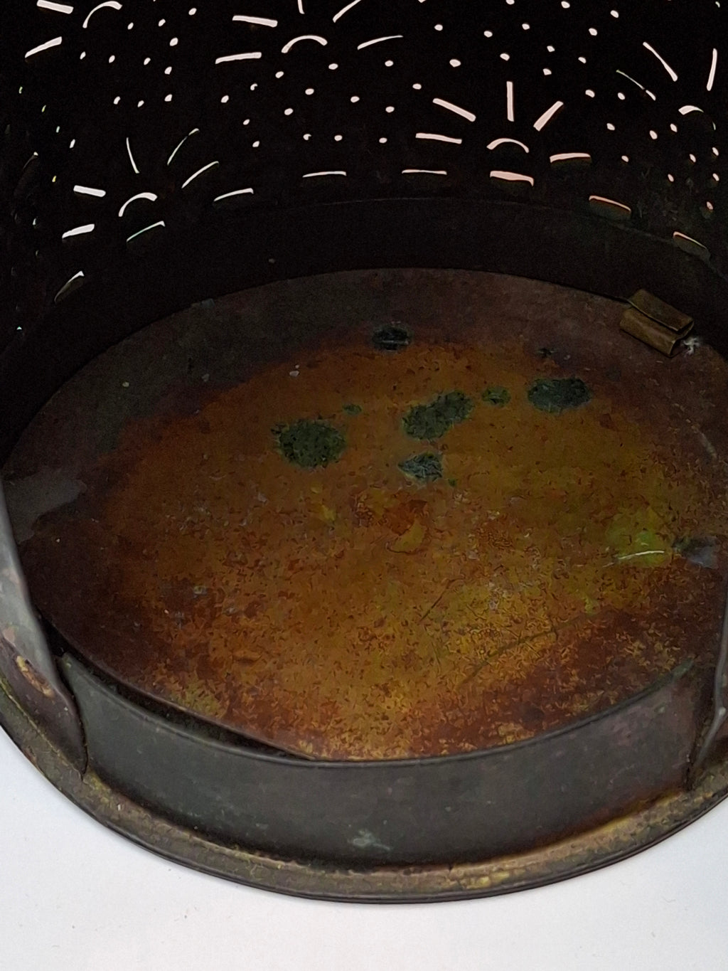 Antique 19th Century Pierced Tin Barn Candle Lantern Primitive Colonial