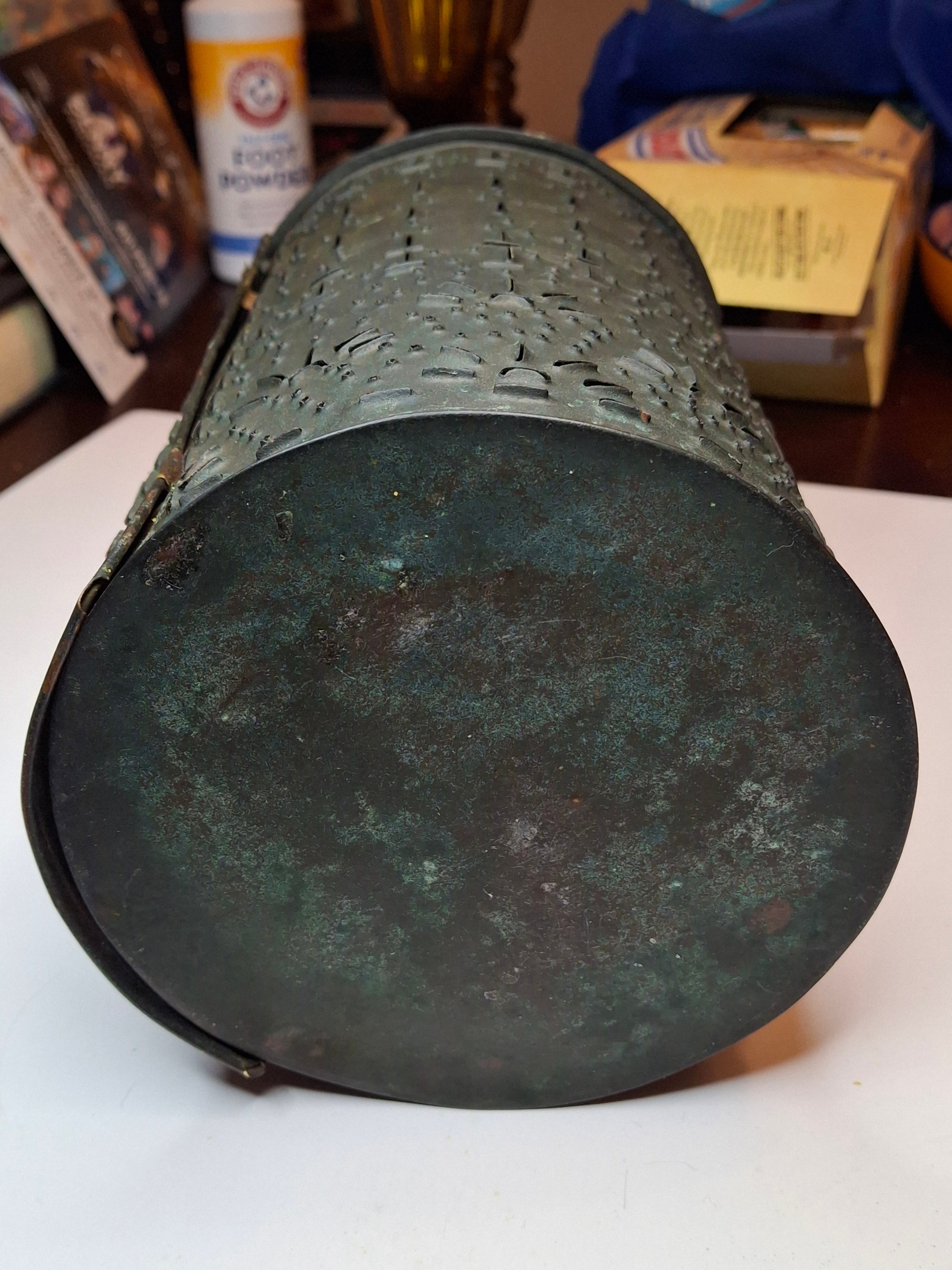 Antique 19th Century Pierced Tin Barn Candle Lantern Primitive Colonial