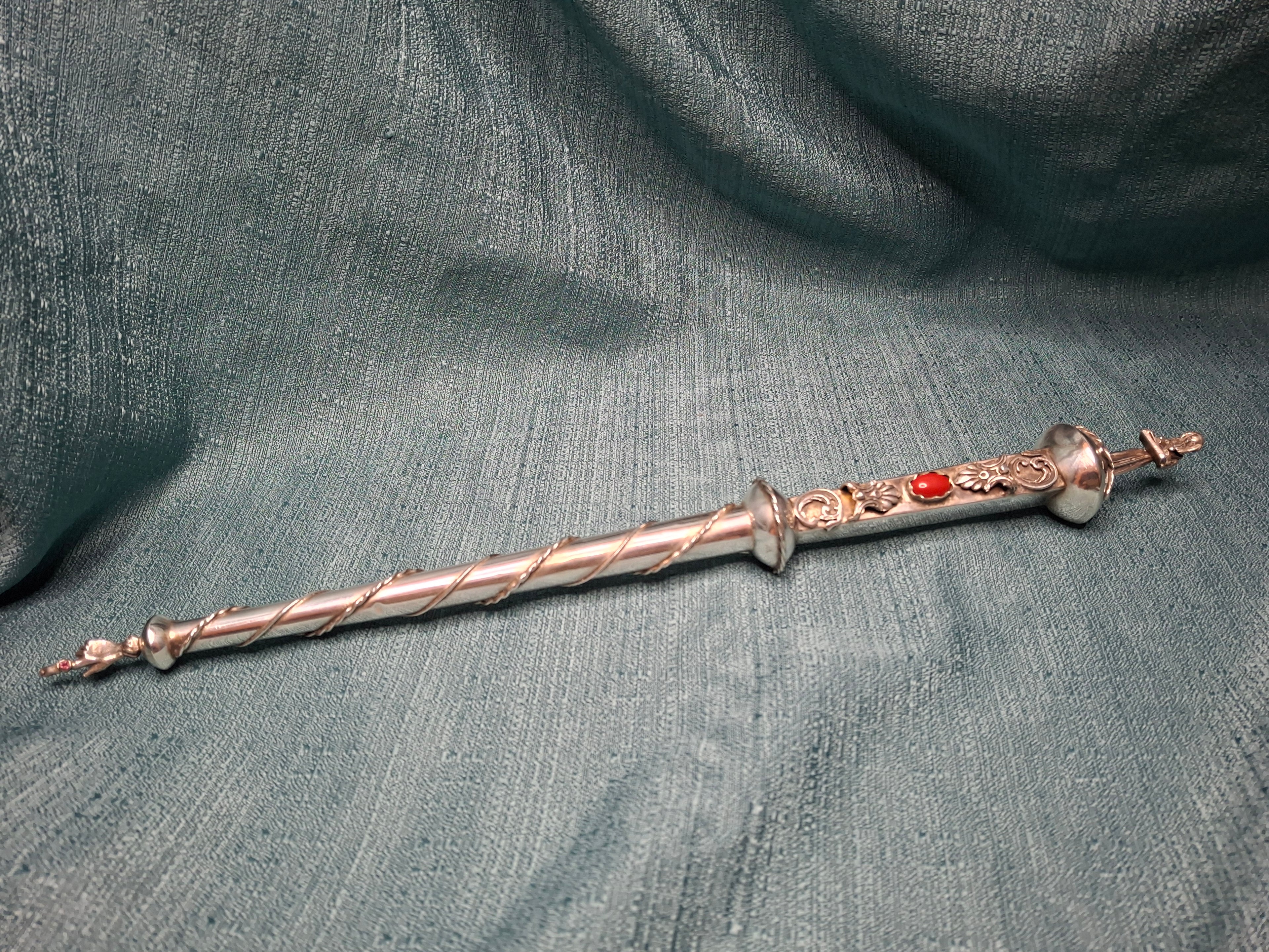 Antique 1844 Russian Imperial Silver Torah Pointer Yad by Sazikov, St. Petersburg