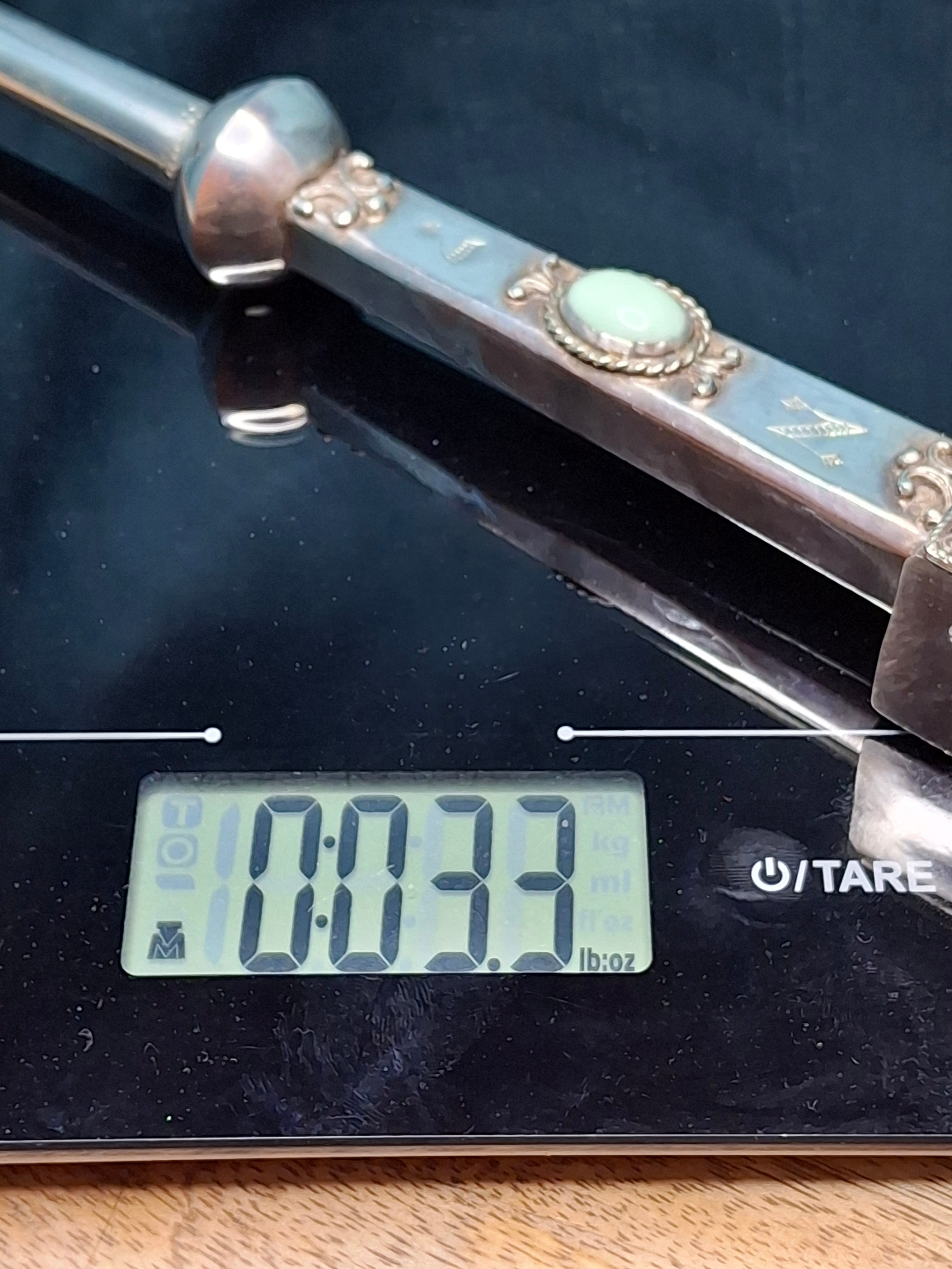 Rare Museum Quality Antique Warsaw Russian Empire Silver Torah Pointer (Yad) with Integrated Besamim Spice Box, Hallmarked 1878 by Assayer Josef Sosnkowski (OC), 84 Zolotniki, Warsaw Horse Head Mark