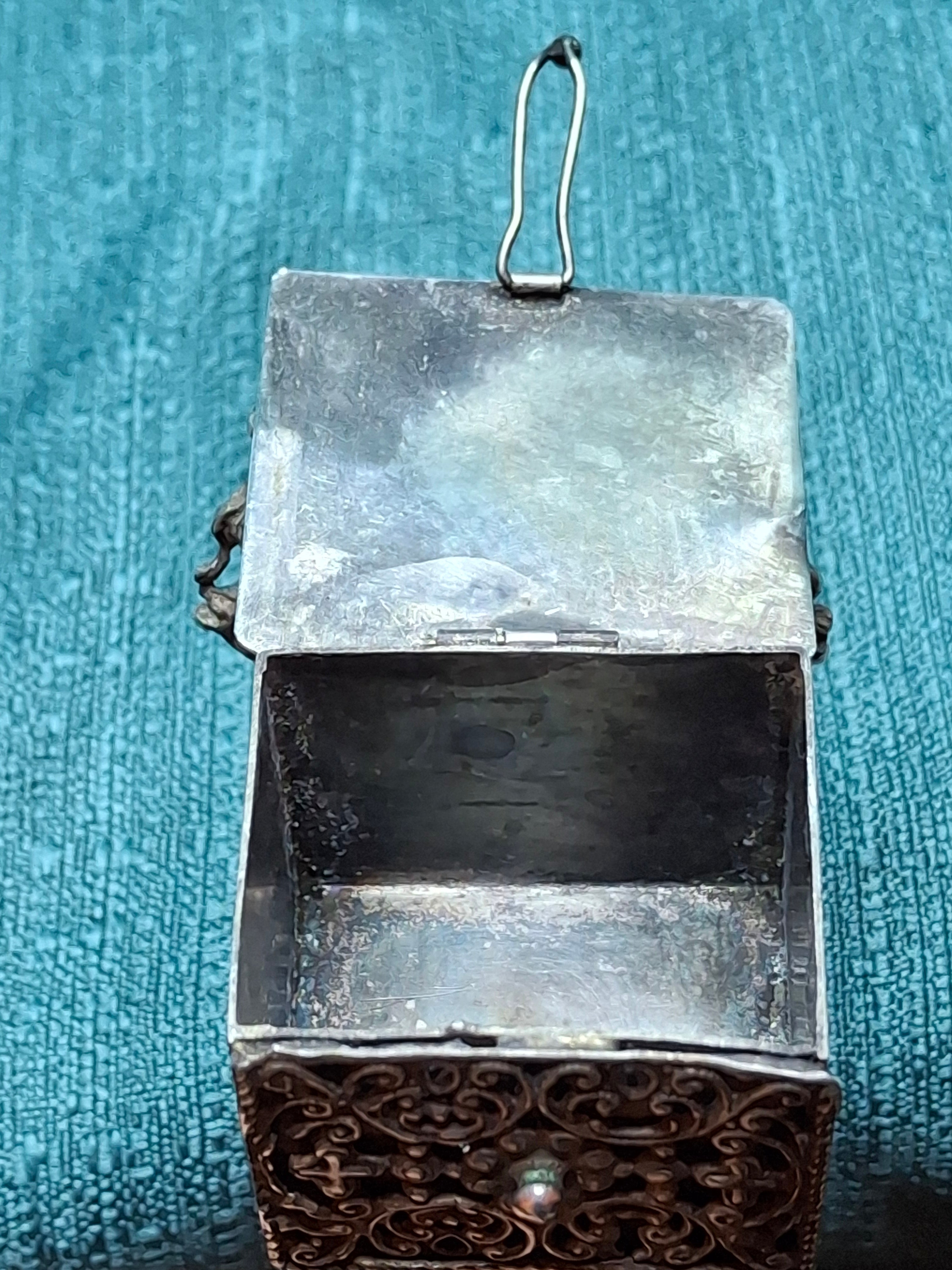 Rare Museum Quality Antique Warsaw Russian Empire Silver Torah Pointer (Yad) with Integrated Besamim Spice Box, Hallmarked 1878 by Assayer Josef Sosnkowski (OC), 84 Zolotniki, Warsaw Horse Head Mark
