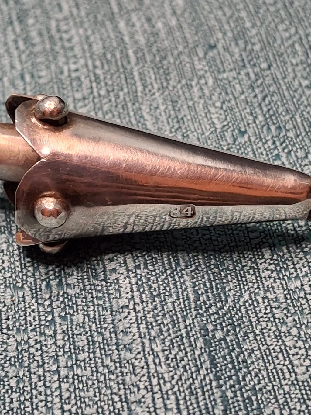 Rare Museum Quality Antique Warsaw Russian Empire Silver Torah Pointer (Yad) with Integrated Besamim Spice Box, Hallmarked 1878 by Assayer Josef Sosnkowski (OC), 84 Zolotniki, Warsaw Horse Head Mark