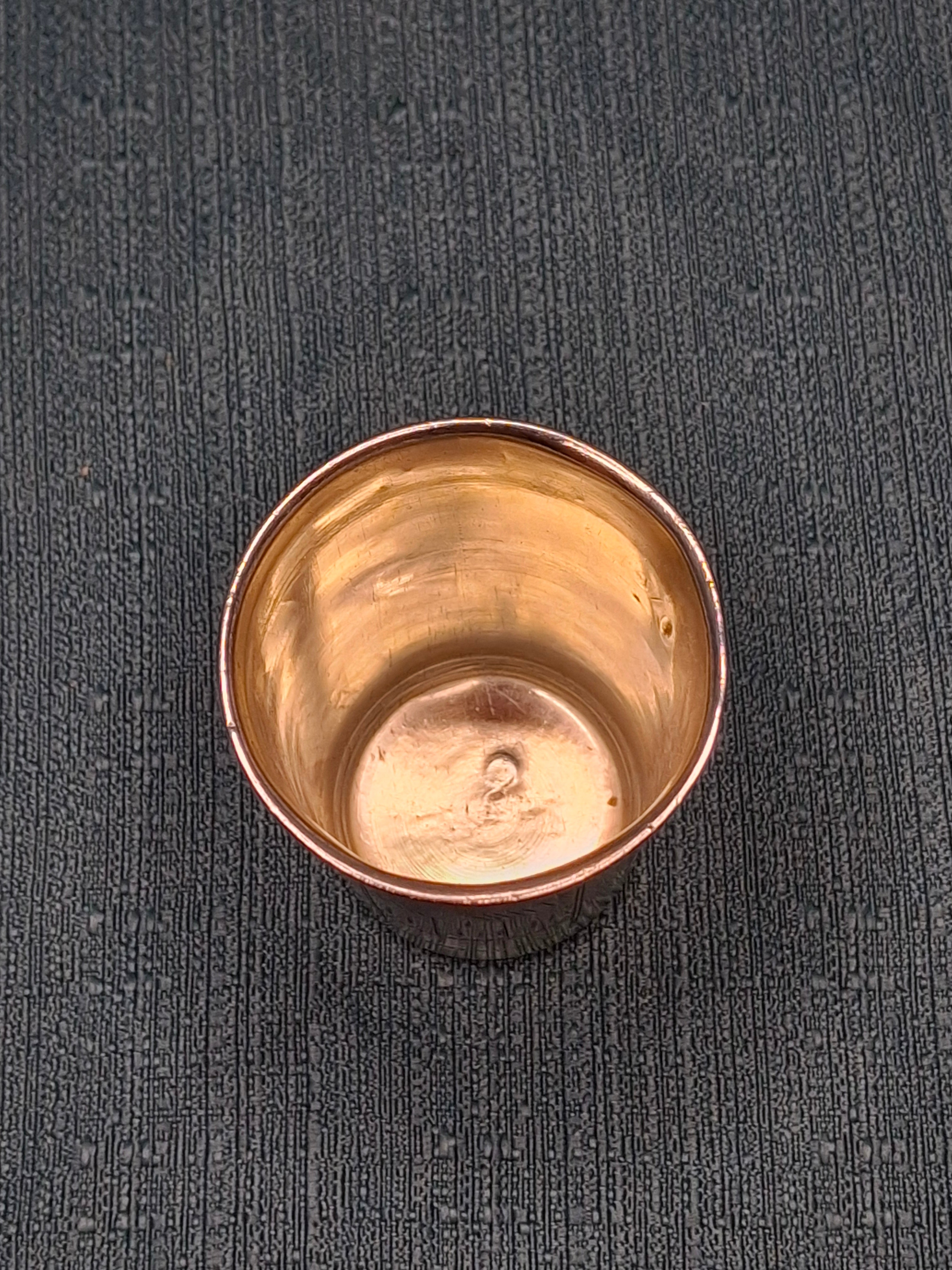 Antique Imperial Russian 84 Zolotnik Silver Kiddush Cup, Rare Vilnius Hallmark by Assayer Artsybashev, Circa 1898-1899, Engraved Architectural and Floral Motifs