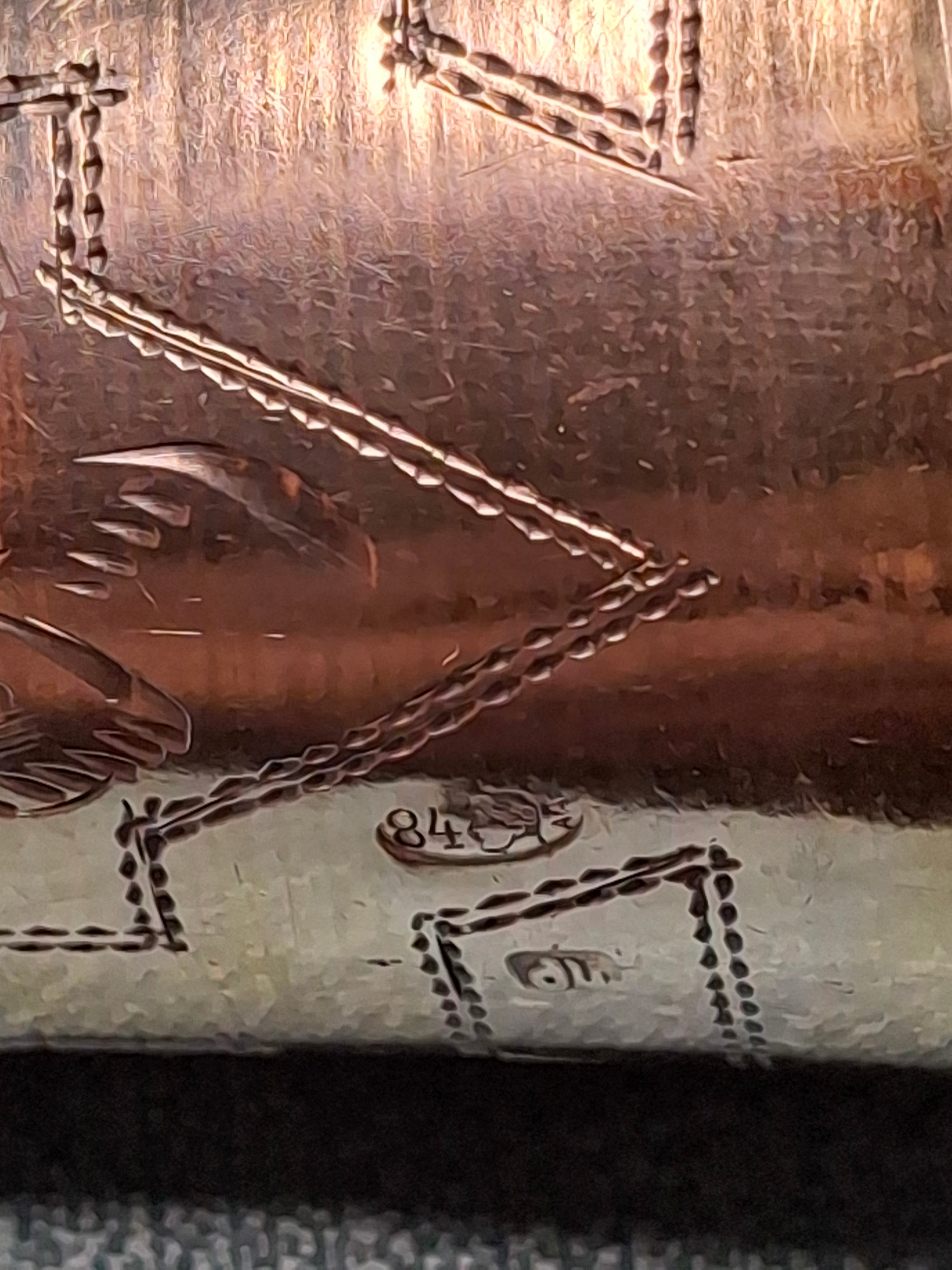 Antique Imperial Russian 84 Zolotnik Silver Kiddush Cup, Rare Vilnius Hallmark by Assayer Artsybashev, Circa 1898-1899, Engraved Architectural and Floral Motifs