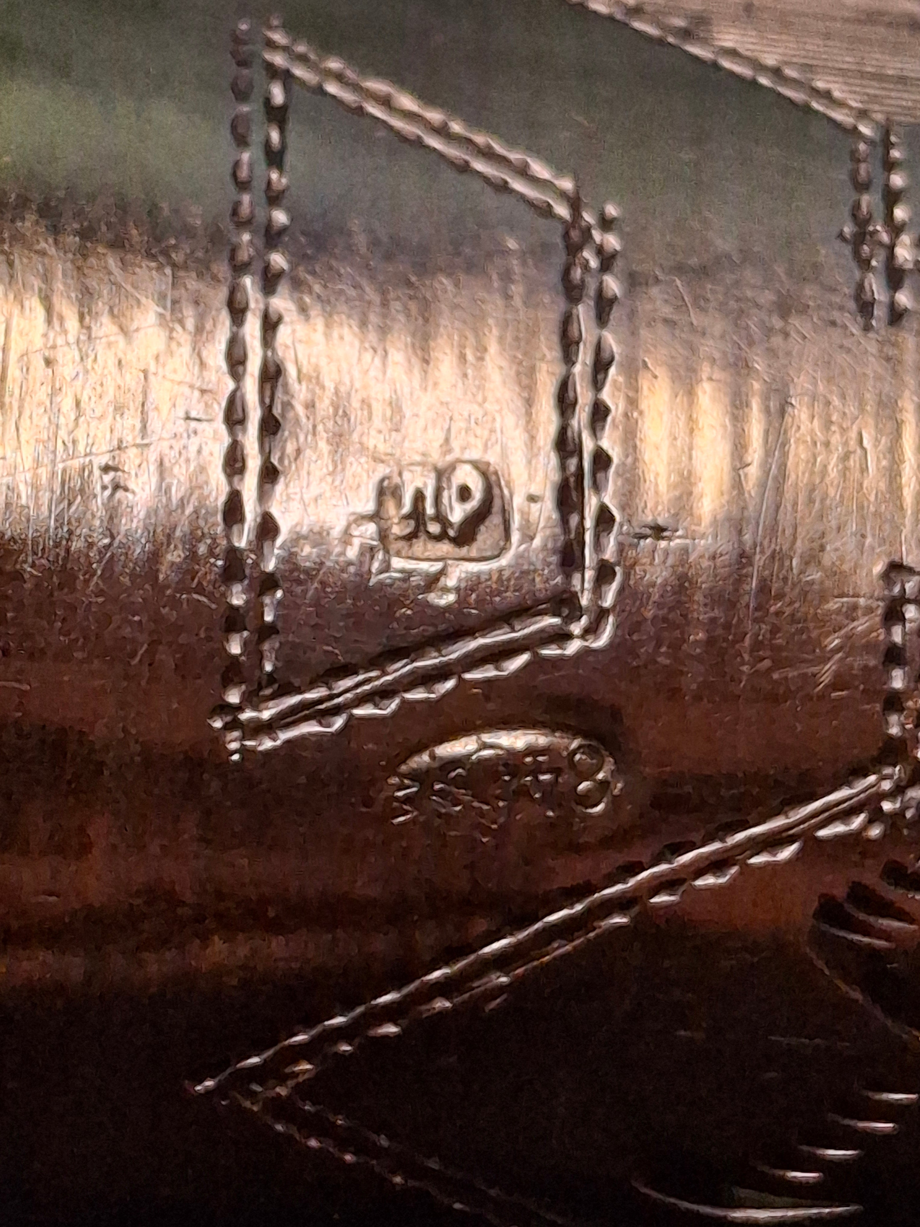 Antique Imperial Russian 84 Zolotnik Silver Kiddush Cup, Rare Vilnius Hallmark by Assayer Artsybashev, Circa 1898-1899, Engraved Architectural and Floral Motifs