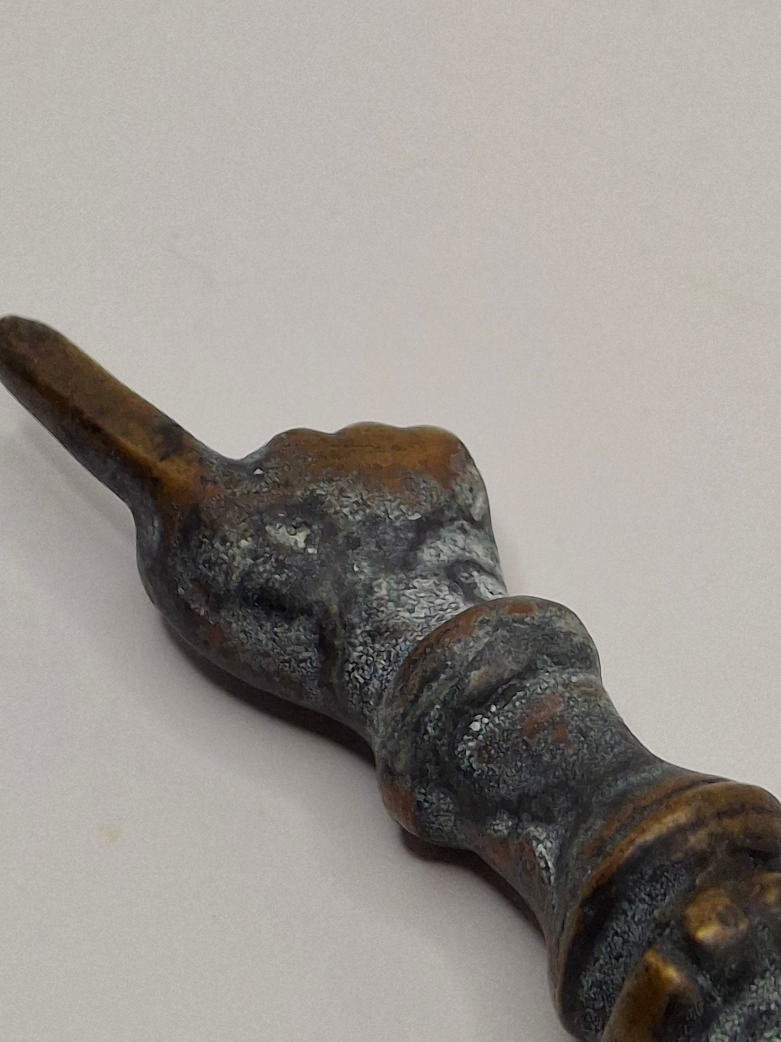Antique Bronze Torah Pointer Yad - Yemenite