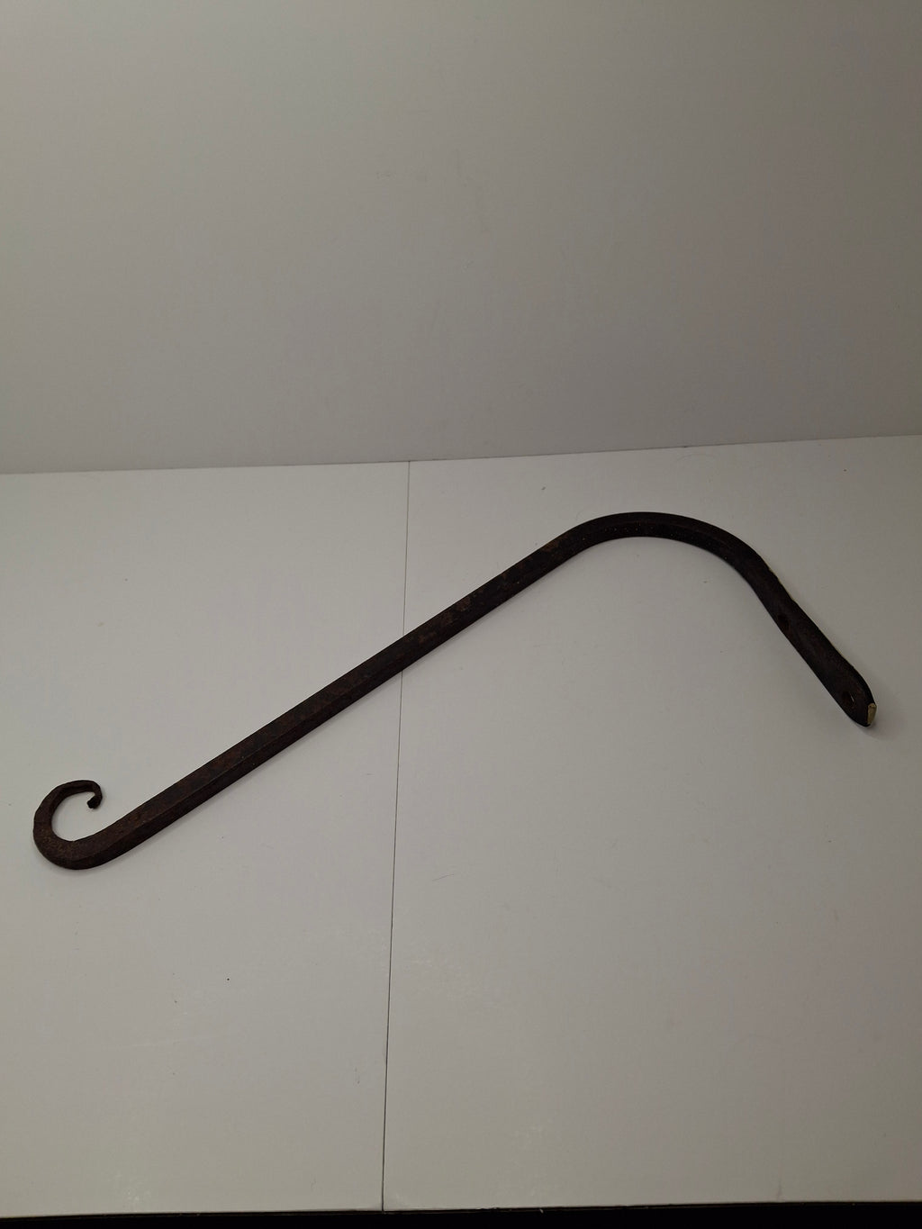 Antique 18th-19th Century Hand-Forged Wrought Iron Betty Lamp Hanger Spike Hook