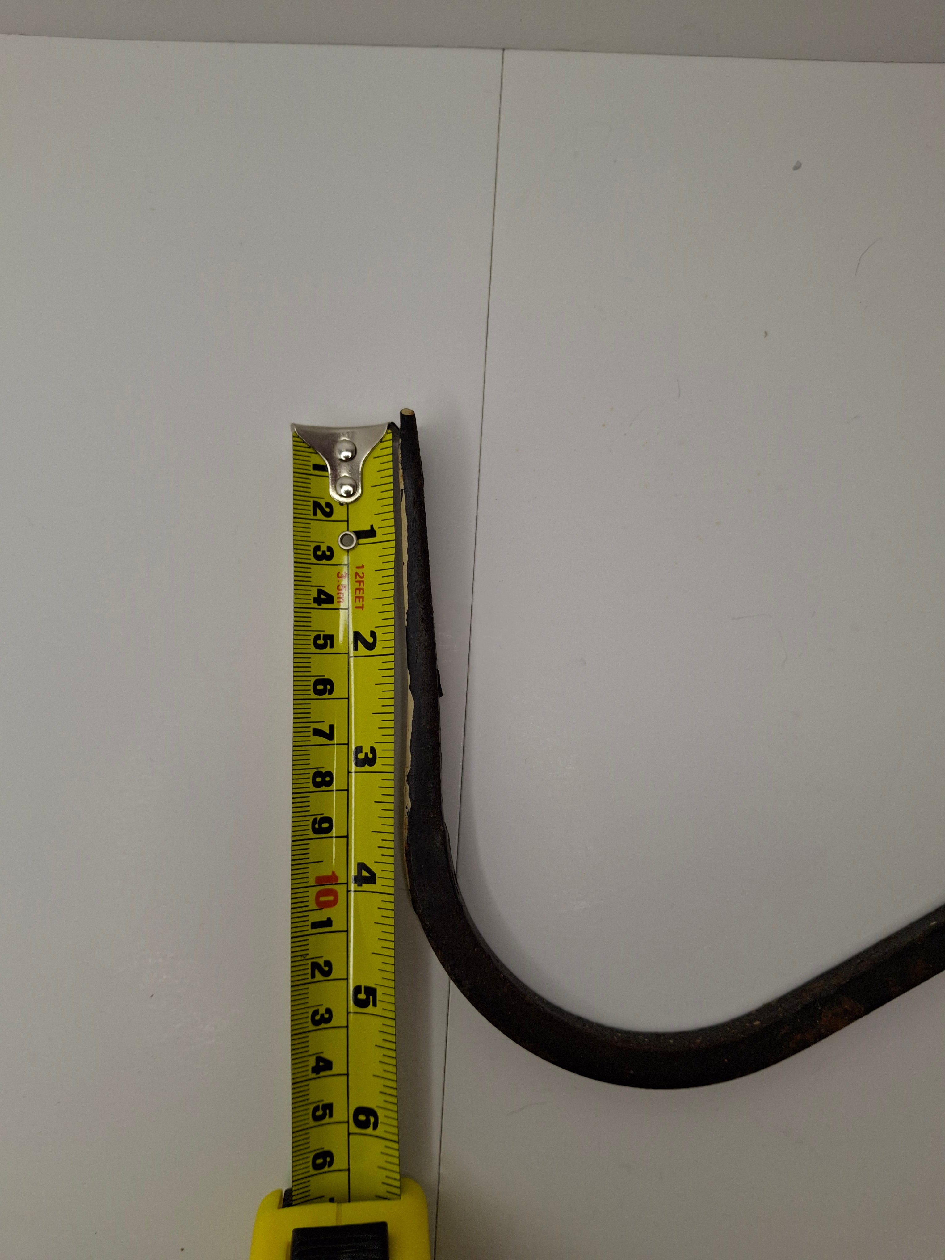 Antique 18th-19th Century Hand-Forged Wrought Iron Betty Lamp Hanger Spike Hook