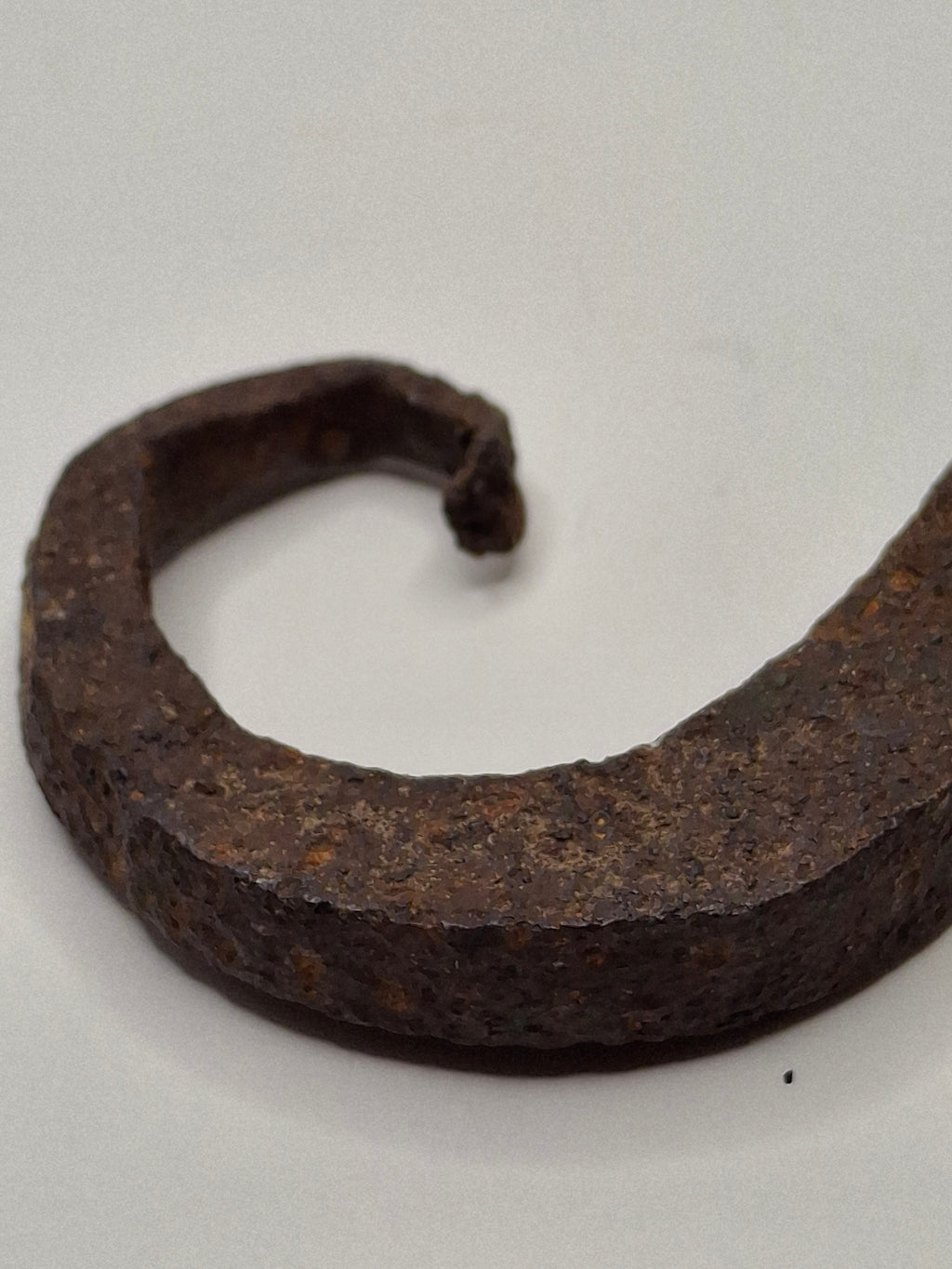 Antique 18th-19th Century Hand-Forged Wrought Iron Betty Lamp Hanger Spike Hook