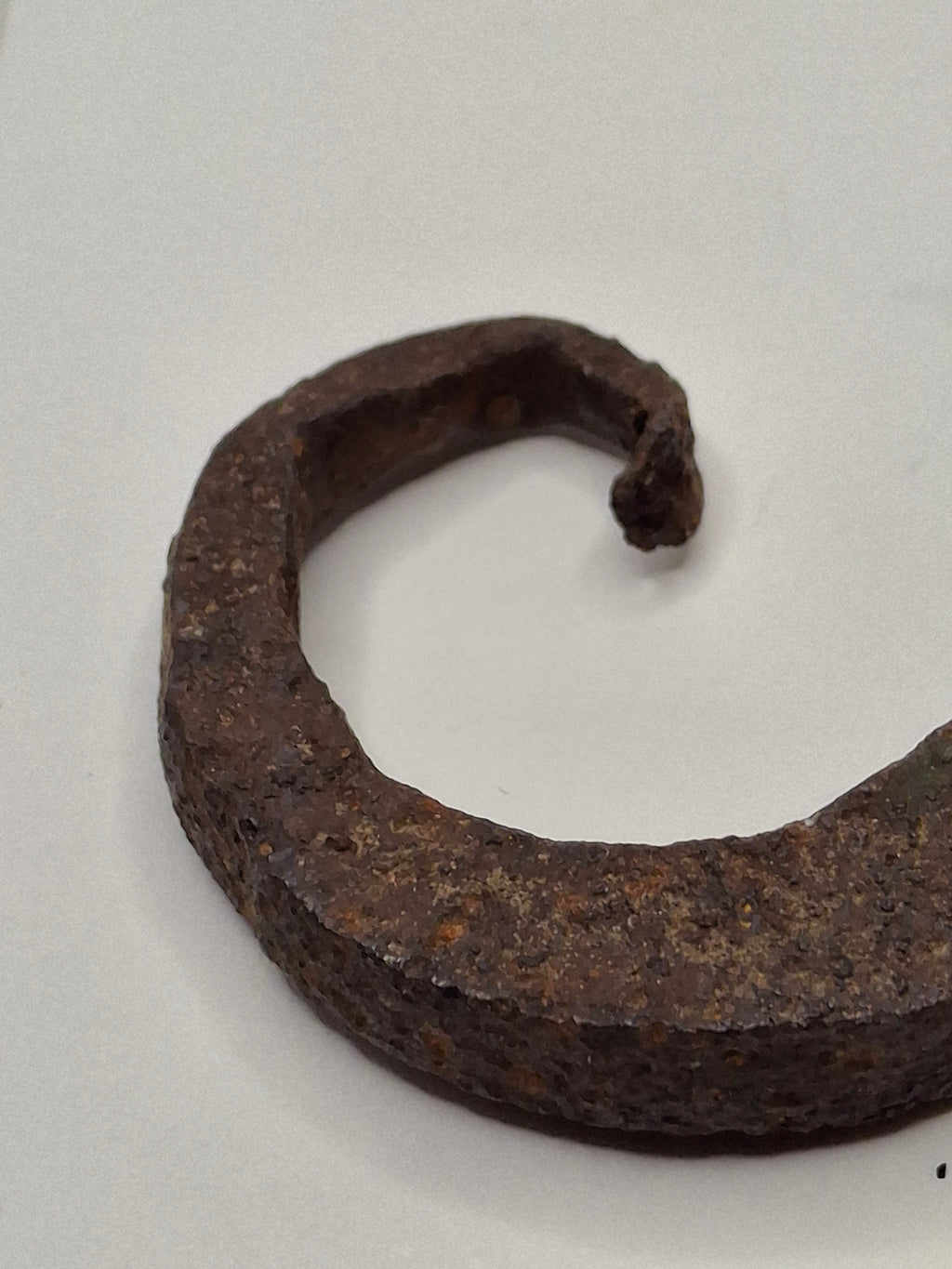 Antique 18th-19th Century Hand-Forged Wrought Iron Betty Lamp Hanger Spike Hook