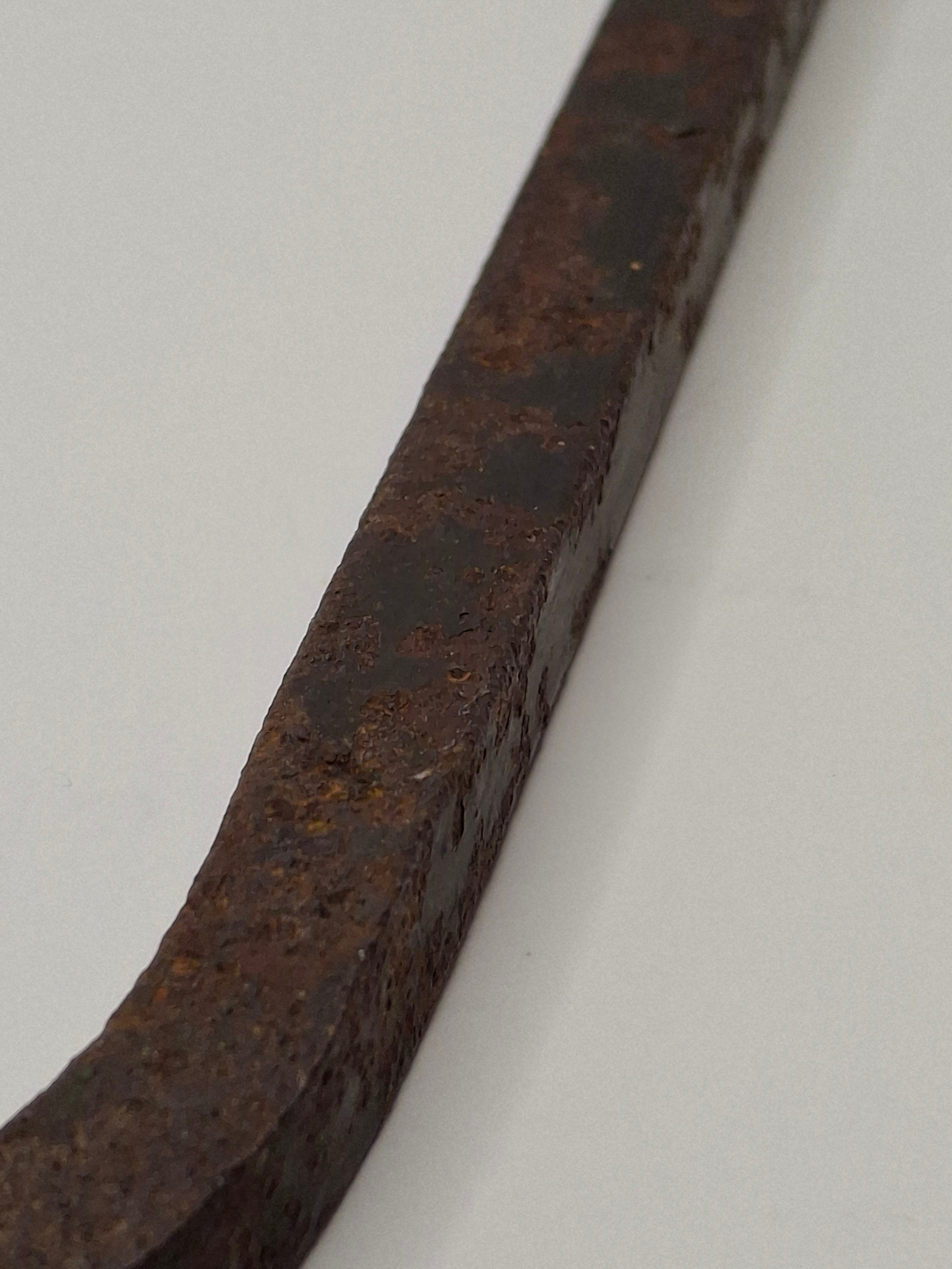 Antique 18th-19th Century Hand-Forged Wrought Iron Betty Lamp Hanger Spike Hook