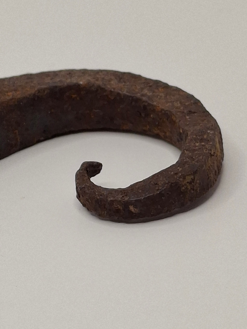 Antique 18th-19th Century Hand-Forged Wrought Iron Betty Lamp Hanger Spike Hook