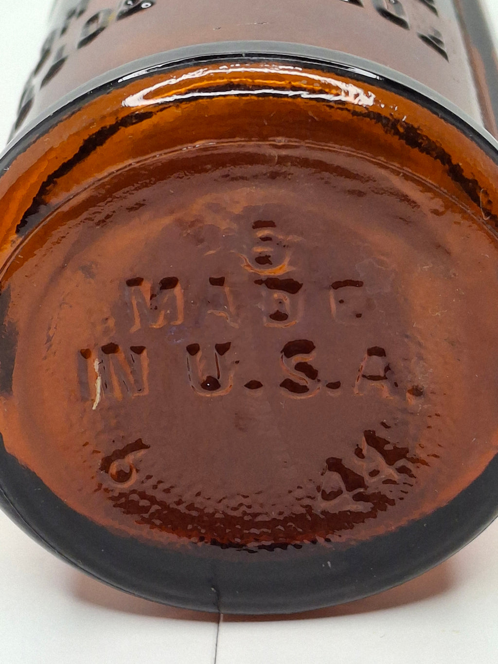1944 Certo Fruit Pectin Amber Glass Measuring Bottle - Reg. U.S. Pat. Office