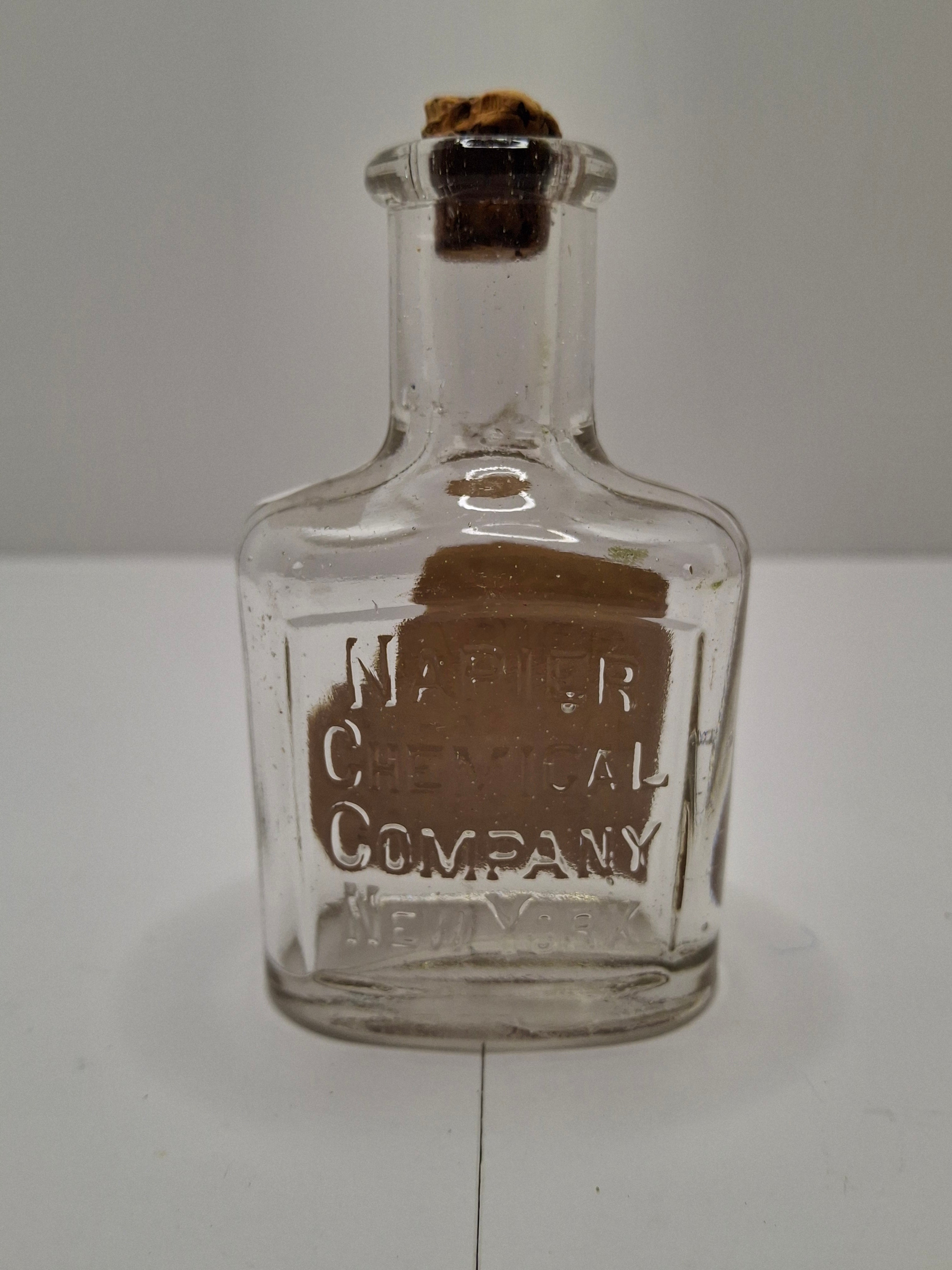 c.1910 Napier Chemical Company New York Glycerine & Rose Water Embossed Glass