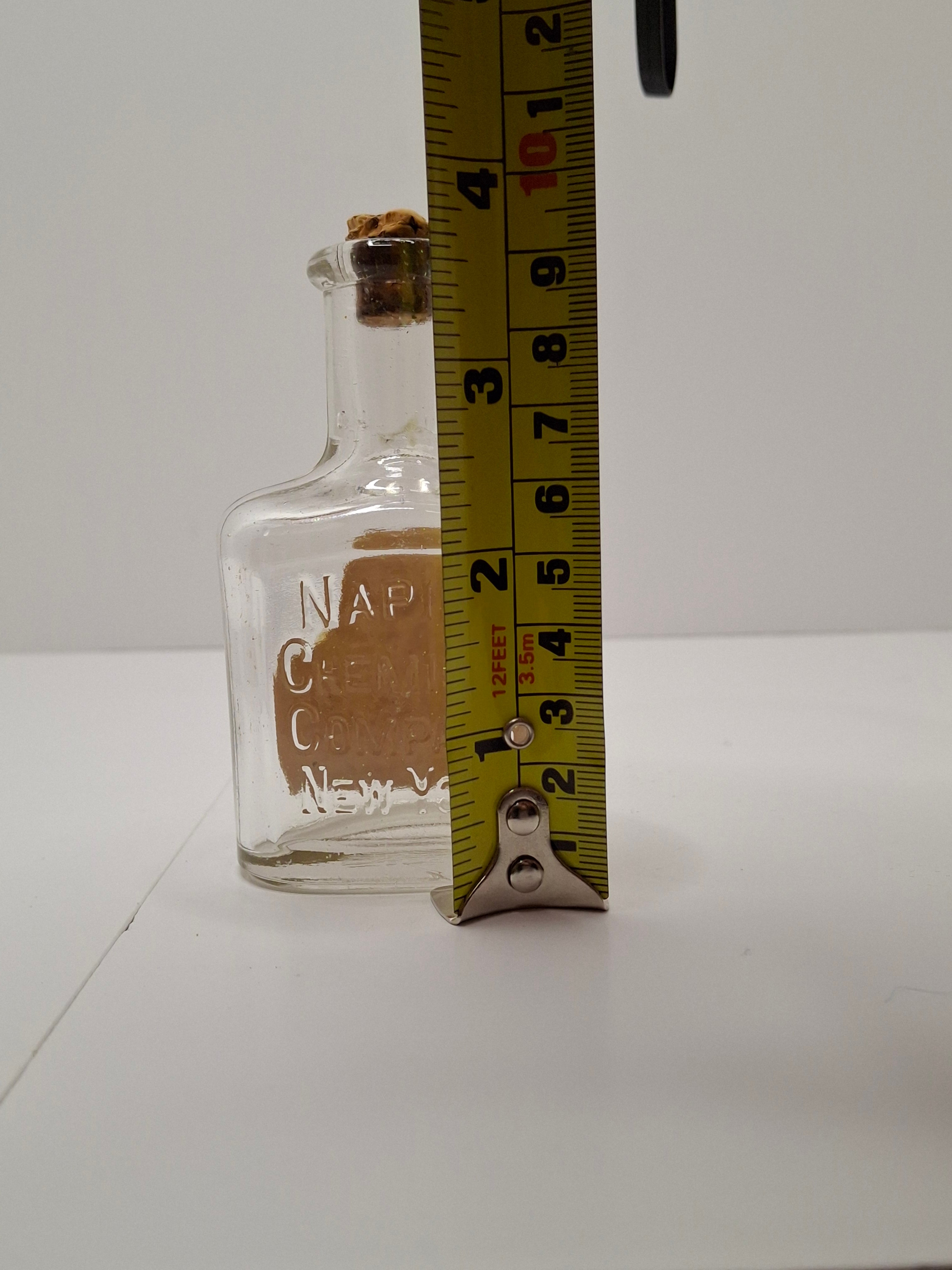 c.1910 Napier Chemical Company New York Glycerine & Rose Water Embossed Glass