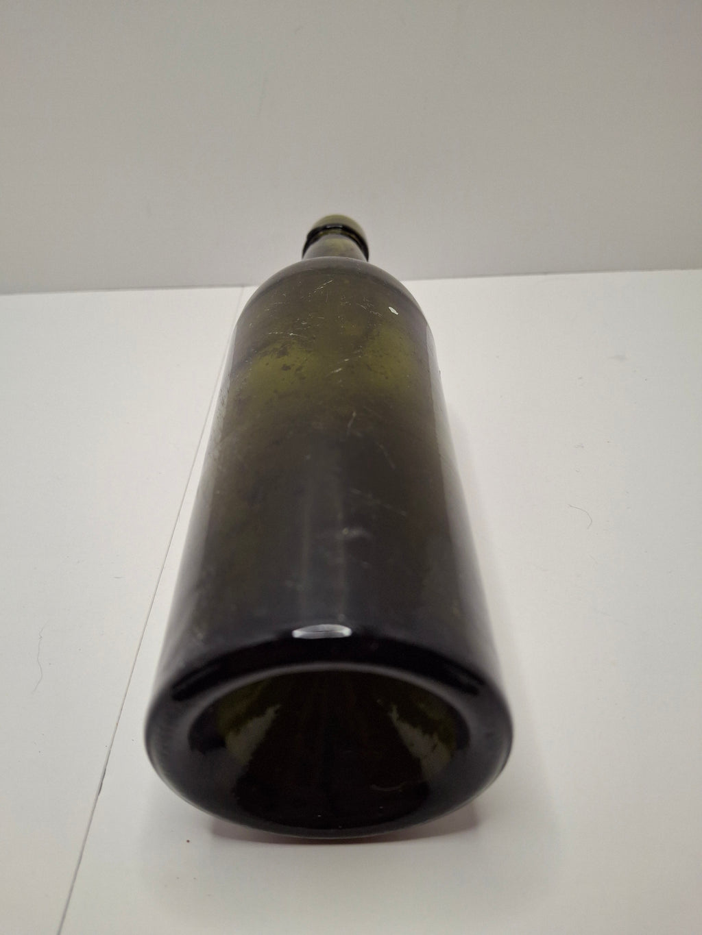 Antique Hand-Blown Olive Green Glass Wine or Spirits Bottle - Early 19th Century
