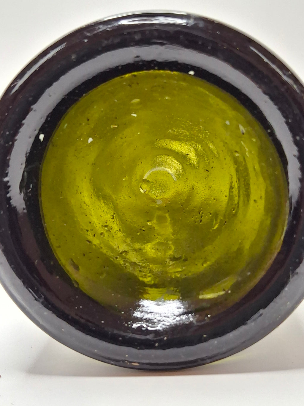 Antique Hand-Blown Olive Green Glass Wine or Spirits Bottle - Early 19th Century