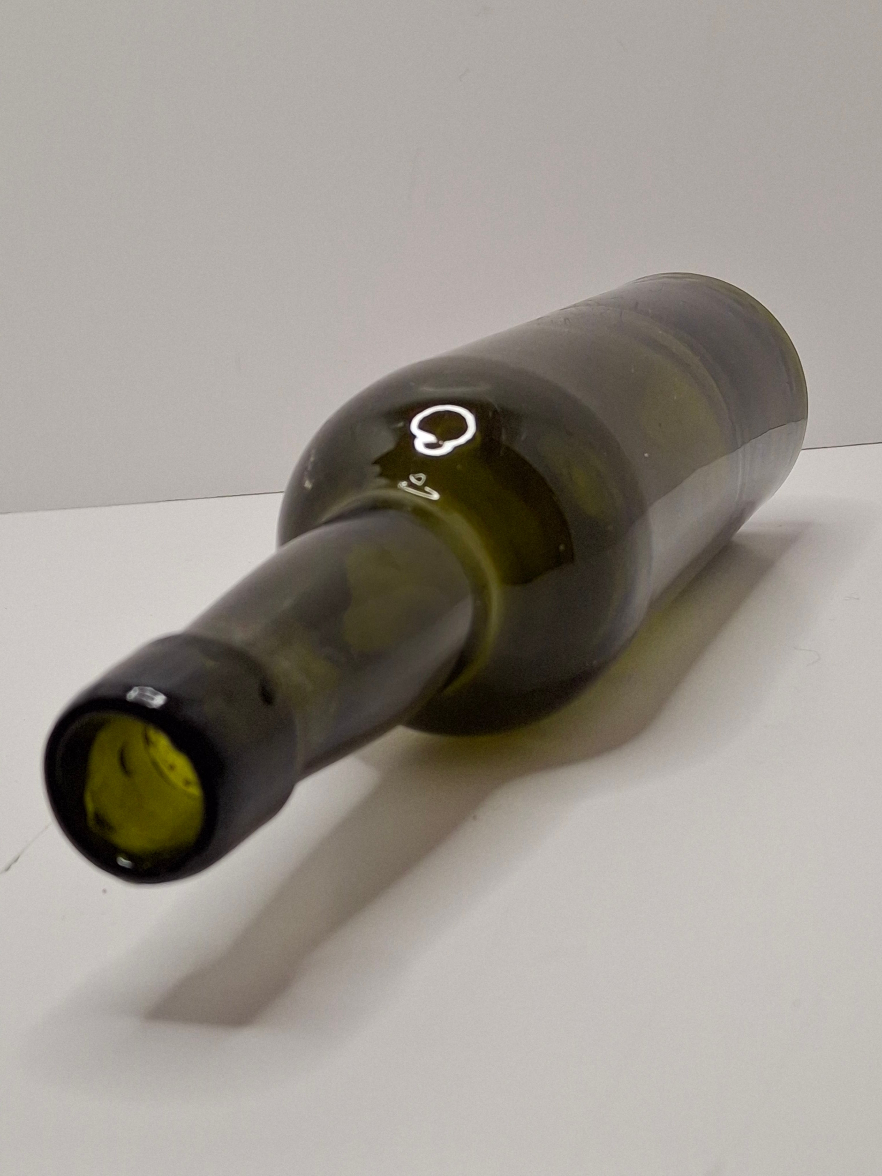 Antique Hand-Blown Olive Green Glass Wine or Spirits Bottle - Early 19th Century