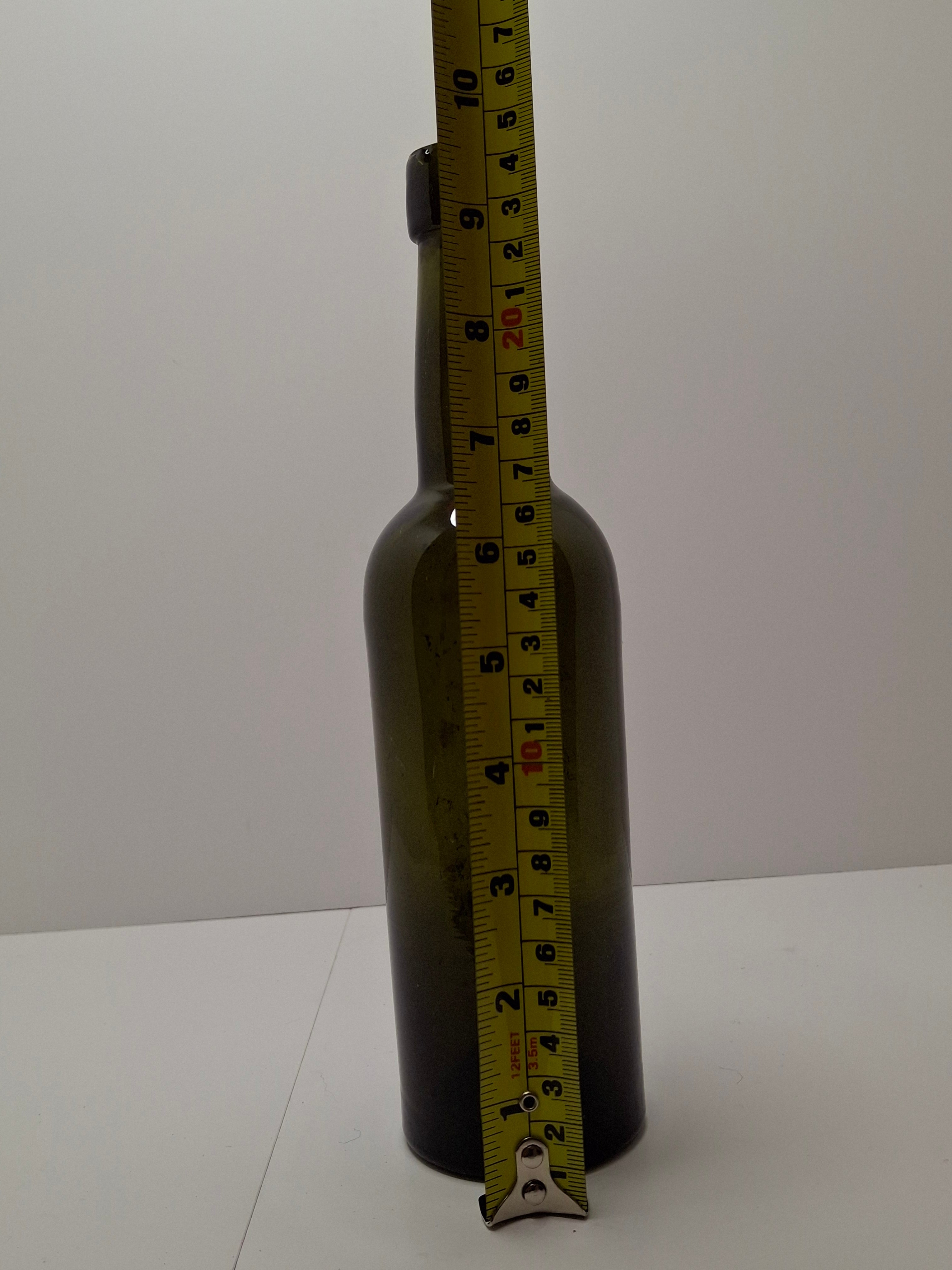 Antique Hand-Blown Olive Green Glass Wine or Spirits Bottle - Early 19th Century