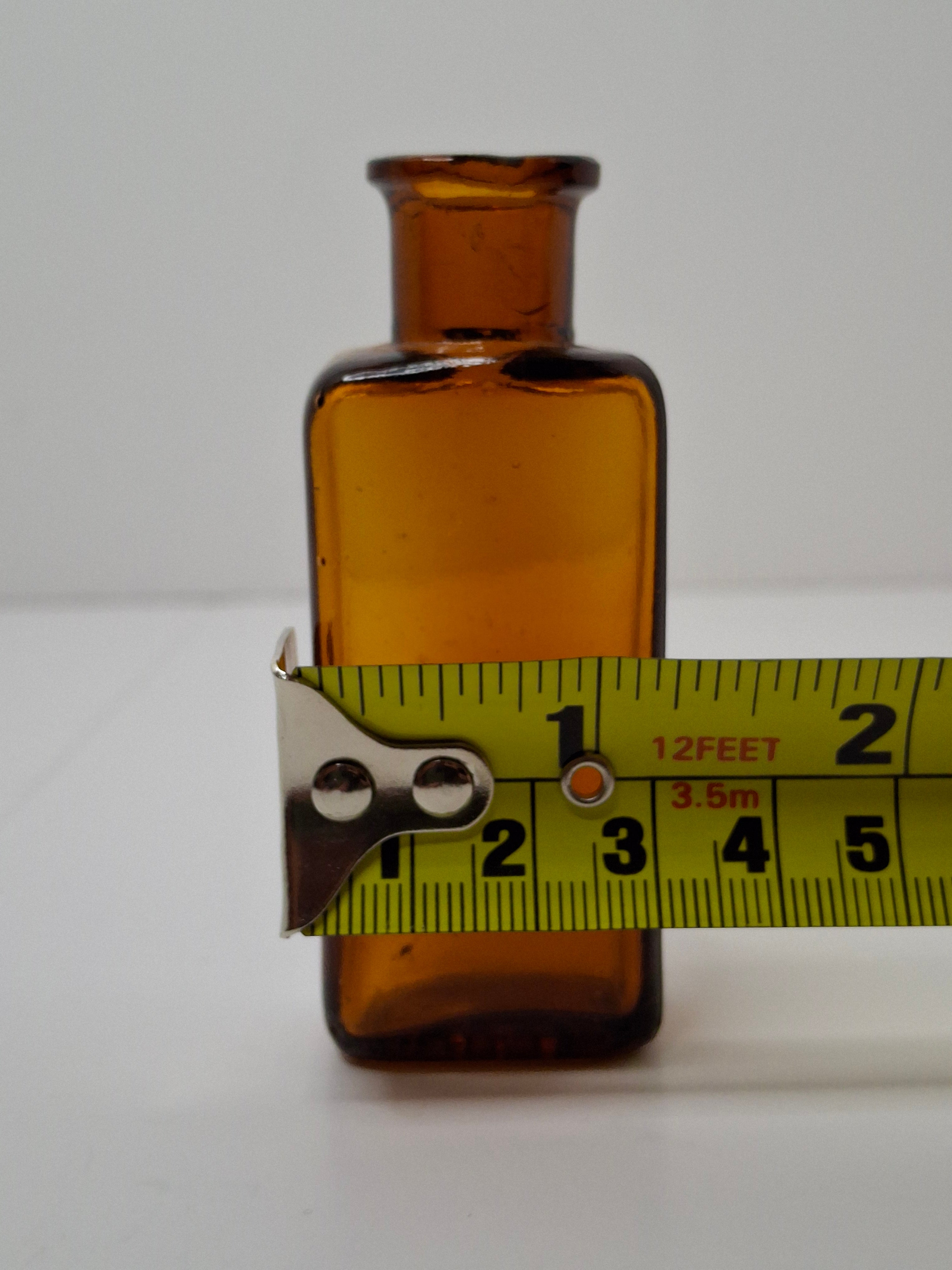 Antique Parke Davis & Co. Amber Glass Apothecary Medicine Bottle - Embossed P.D. & Co. 42, c. 1880-1920