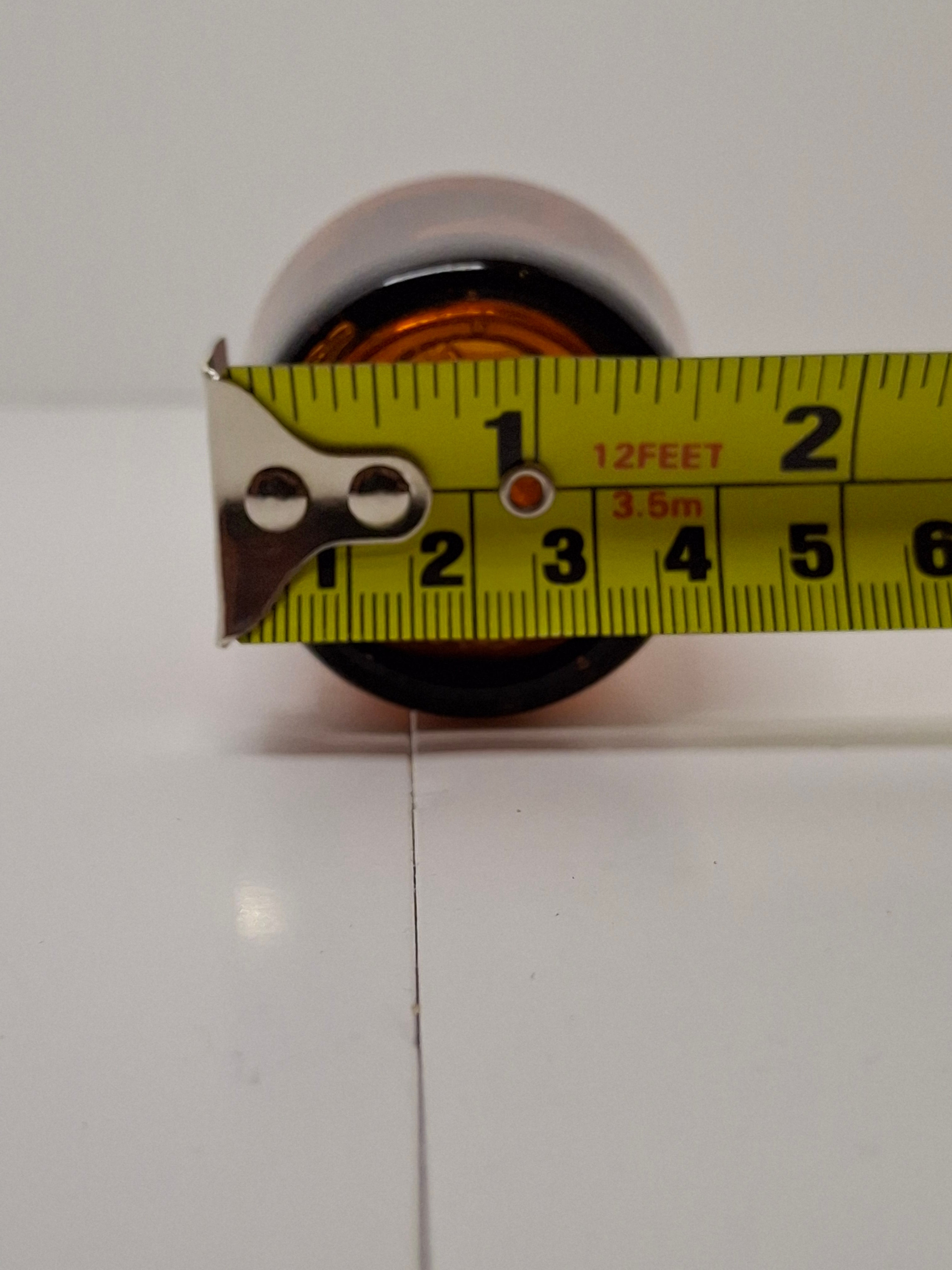 Antique Miniature Amber Glass Chemist Apothecary Bottle - Davey & Moore, England