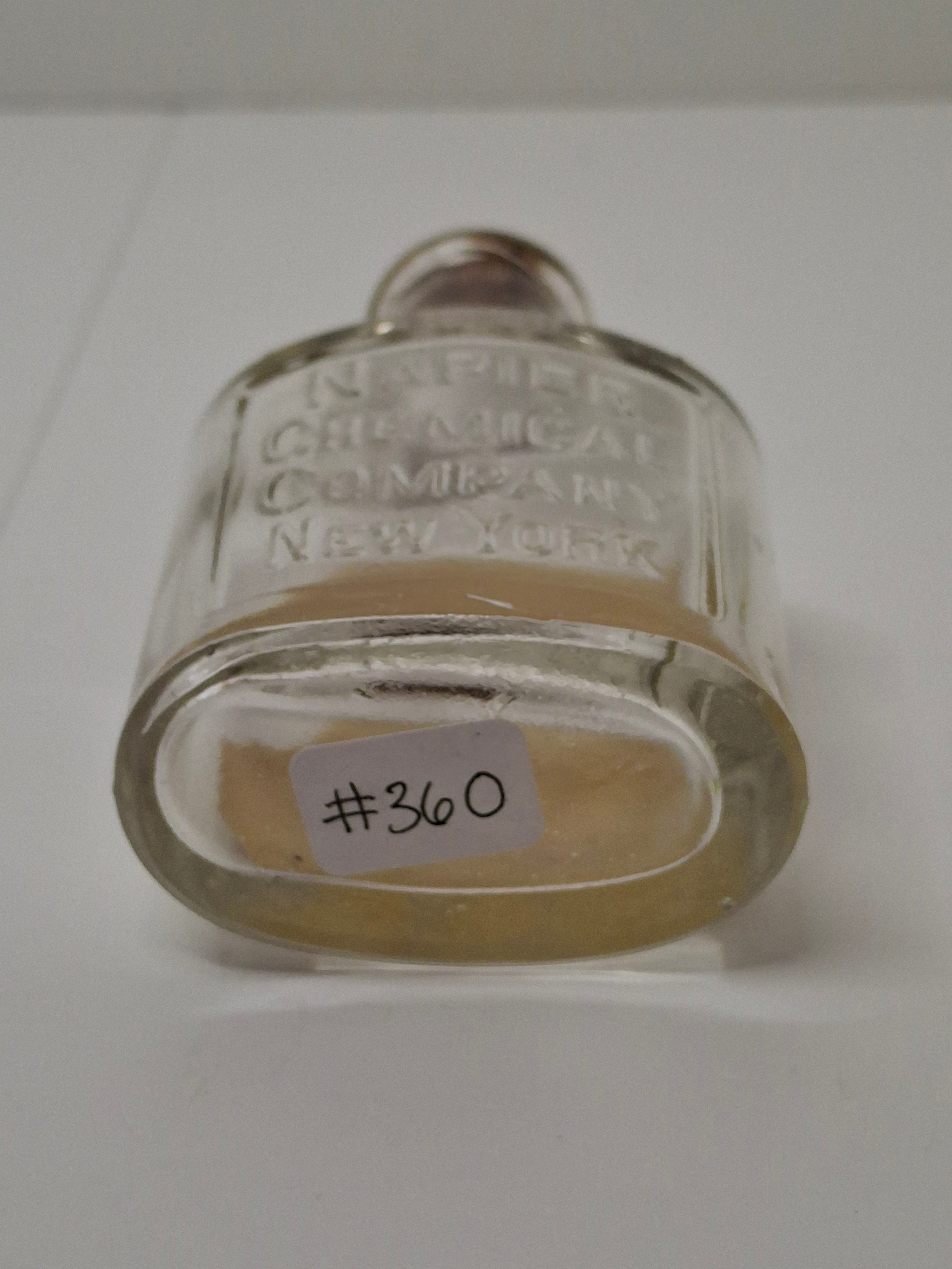 c.1910 Napier Chemical Company New York Glycerine & Rose Water Embossed Glass