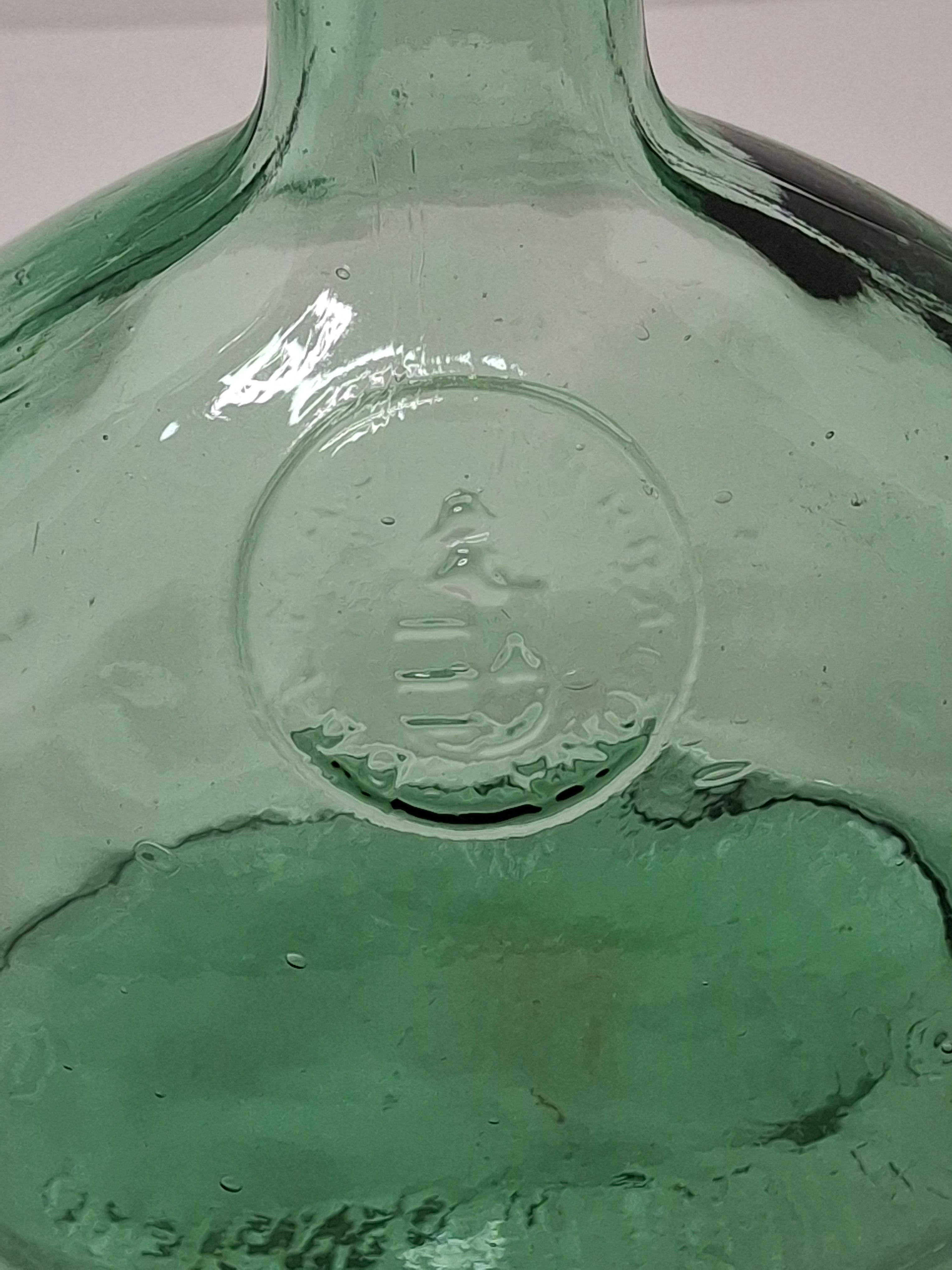 Vintage Mid-Century Green Glass Wine Bottle Decanter - Dalmau Hermanos Tarragona