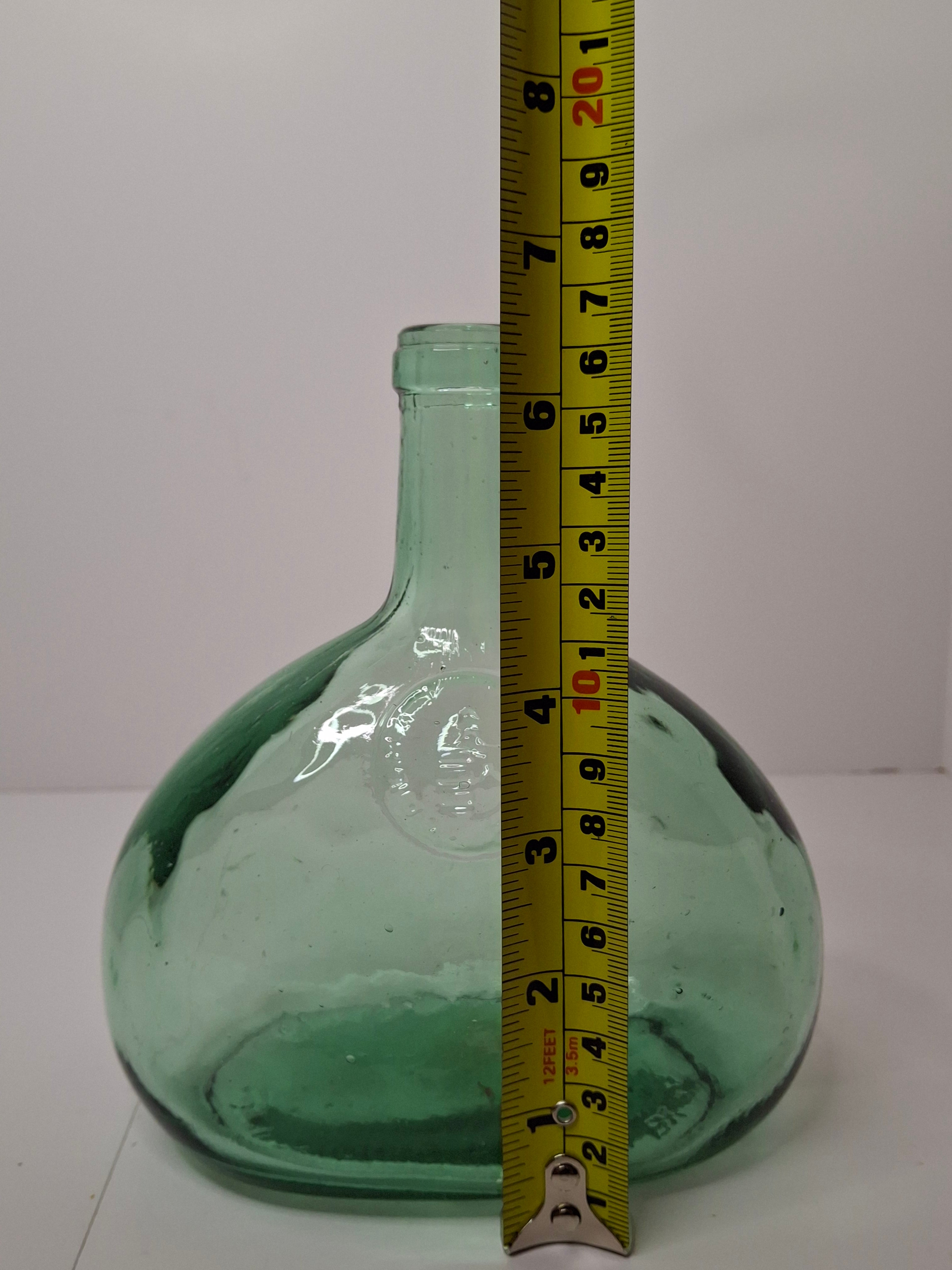 Vintage Mid-Century Green Glass Wine Bottle Decanter - Dalmau Hermanos Tarragona