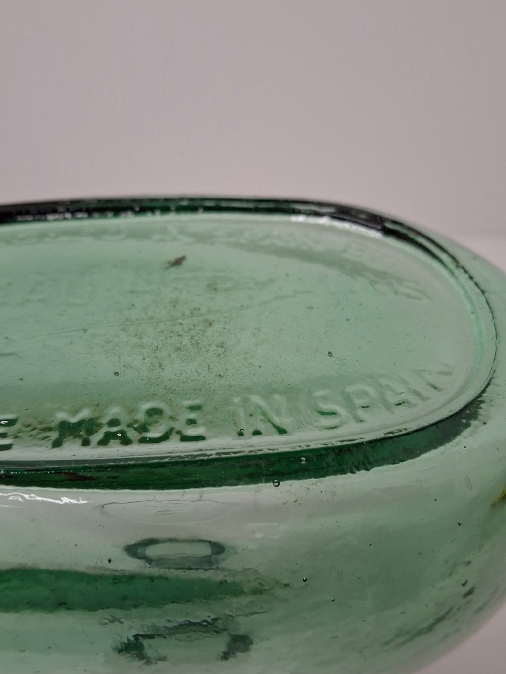 Vintage Mid-Century Green Glass Wine Bottle Decanter - Dalmau Hermanos Tarragona