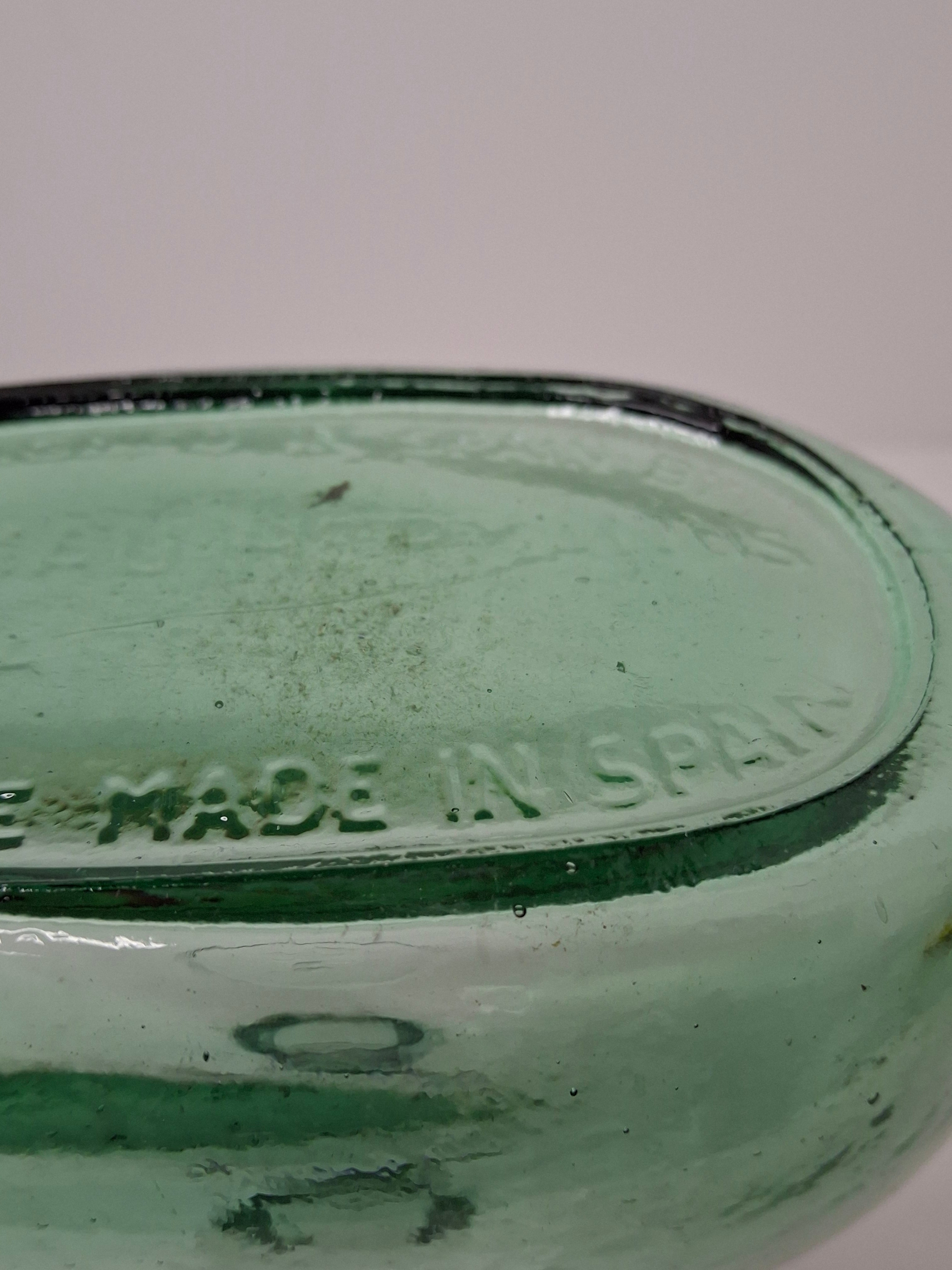 Vintage Mid-Century Green Glass Wine Bottle Decanter - Dalmau Hermanos Tarragona