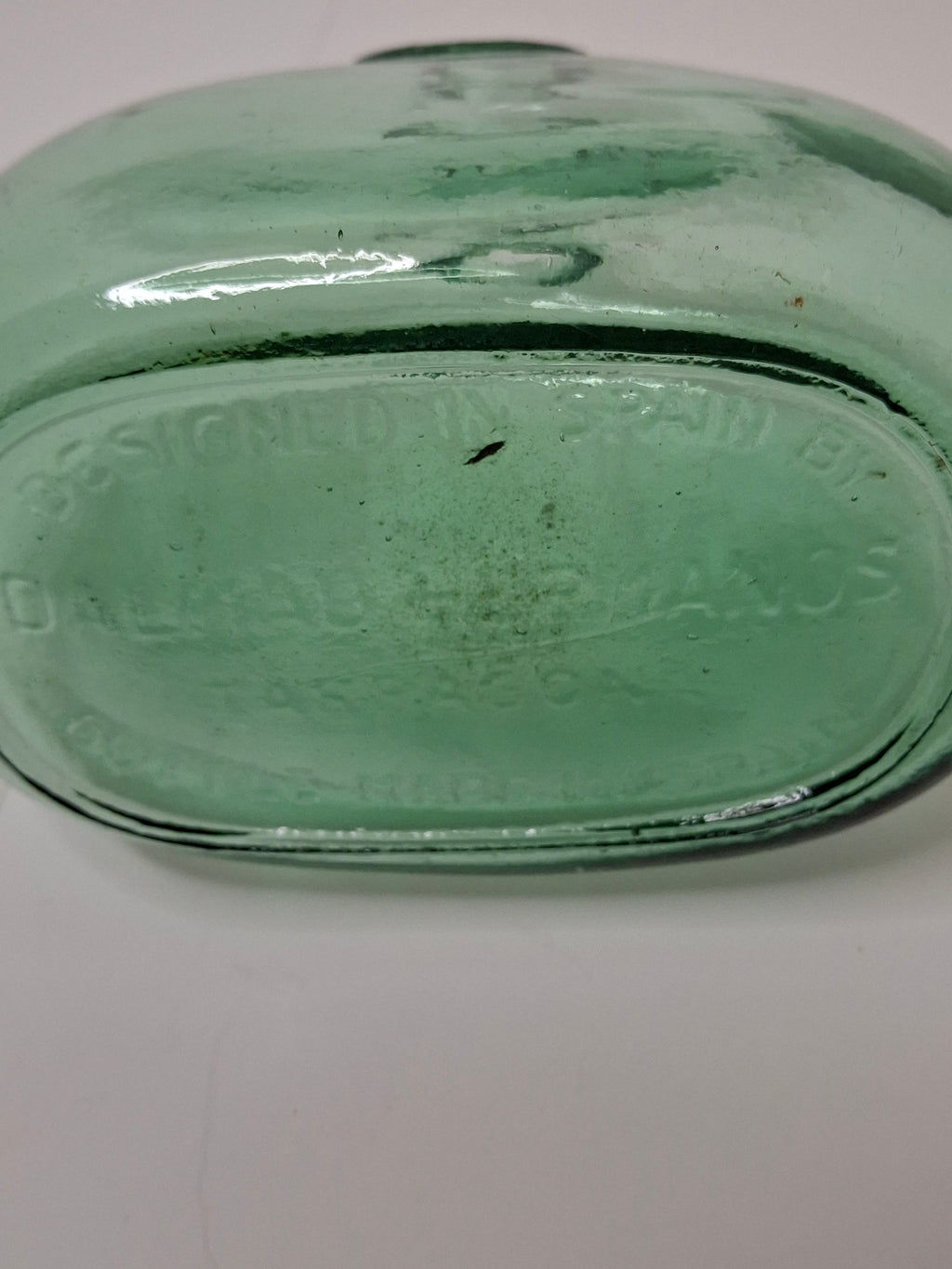Vintage Mid-Century Green Glass Wine Bottle Decanter - Dalmau Hermanos Tarragona