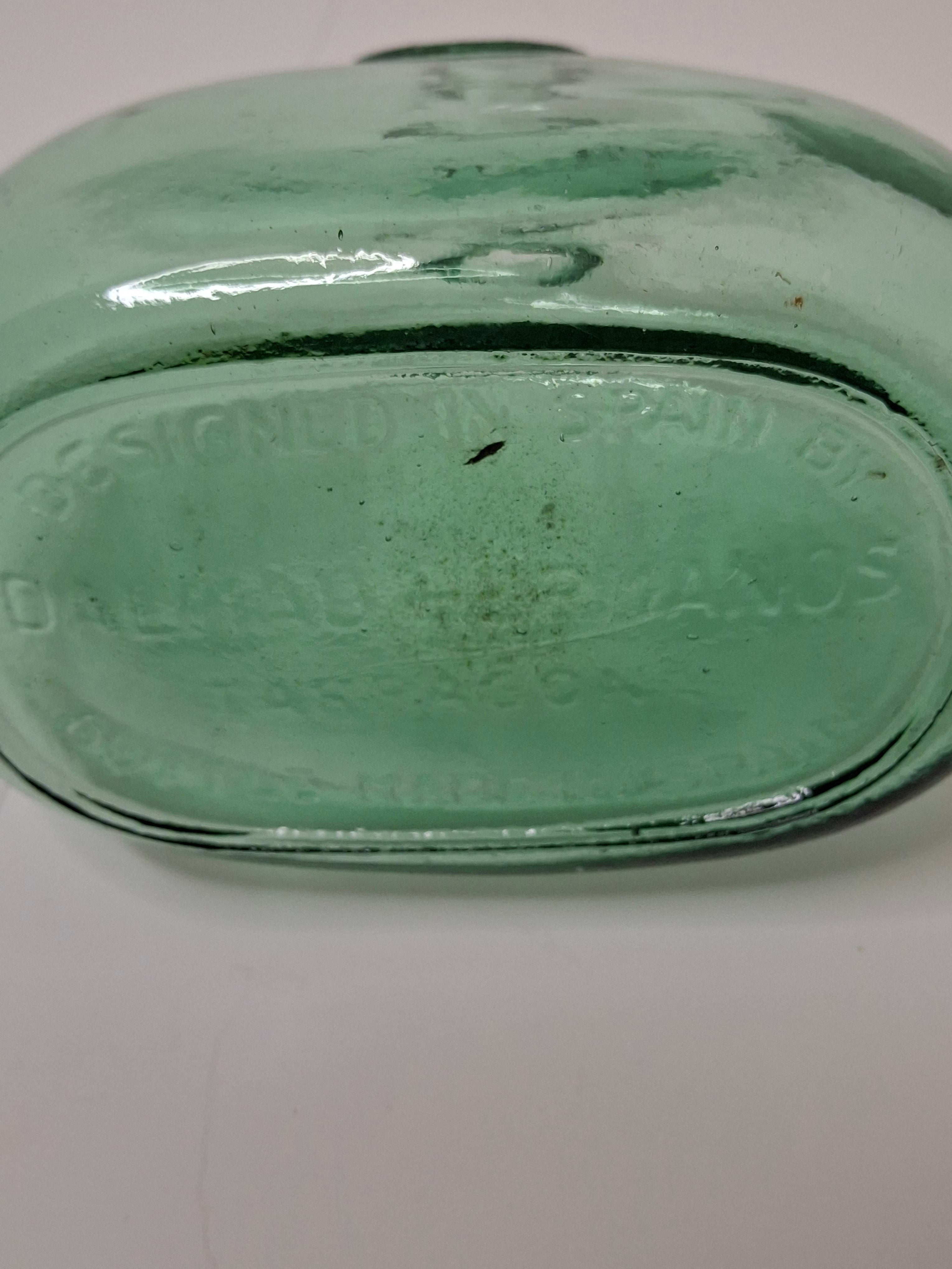 Vintage Mid-Century Green Glass Wine Bottle Decanter - Dalmau Hermanos Tarragona
