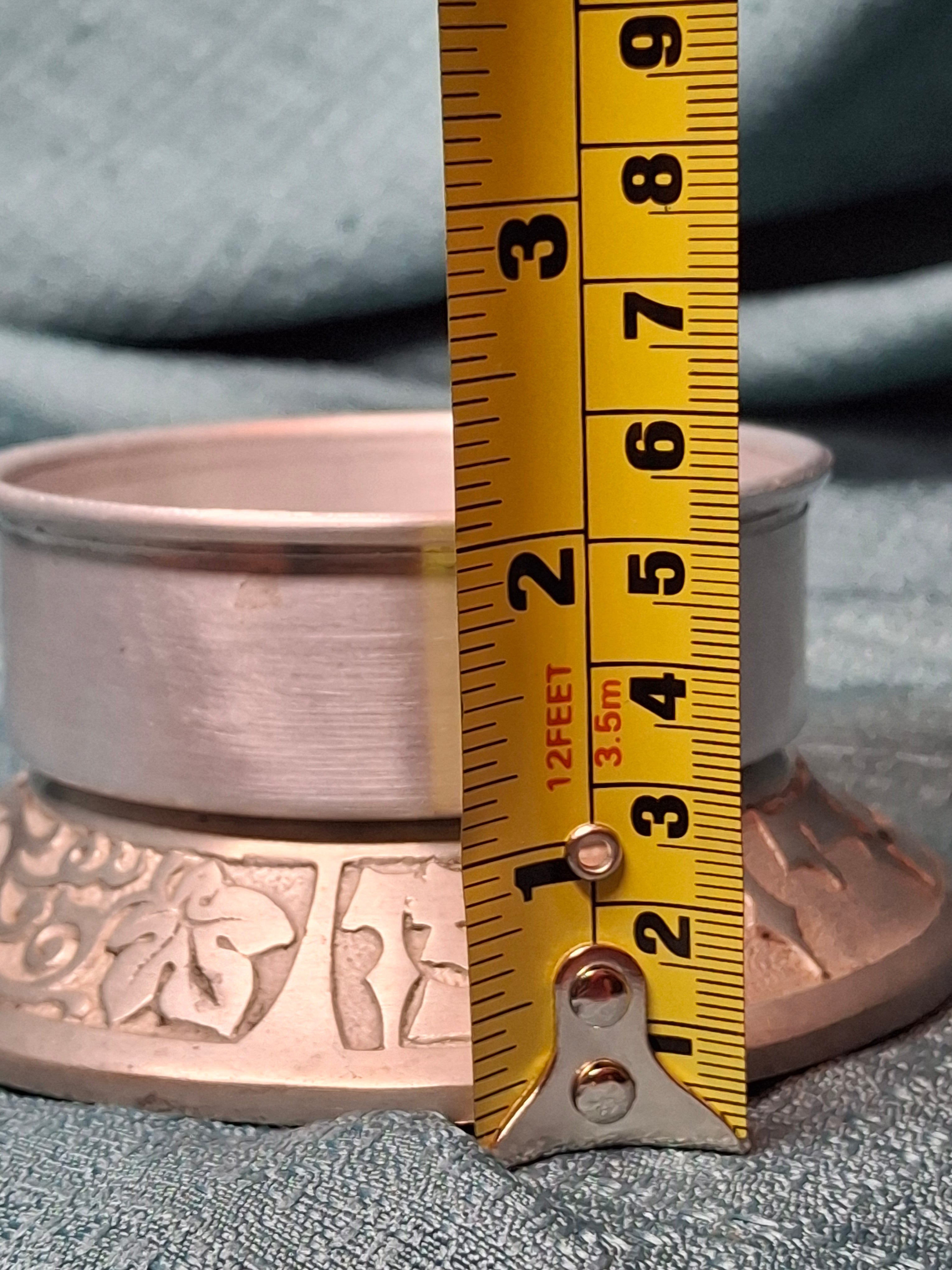 Vintage Israeli Pewter Wine Bottle Coaster with Hebrew "Borei Pri Hagafen" - Judaica Shabbat