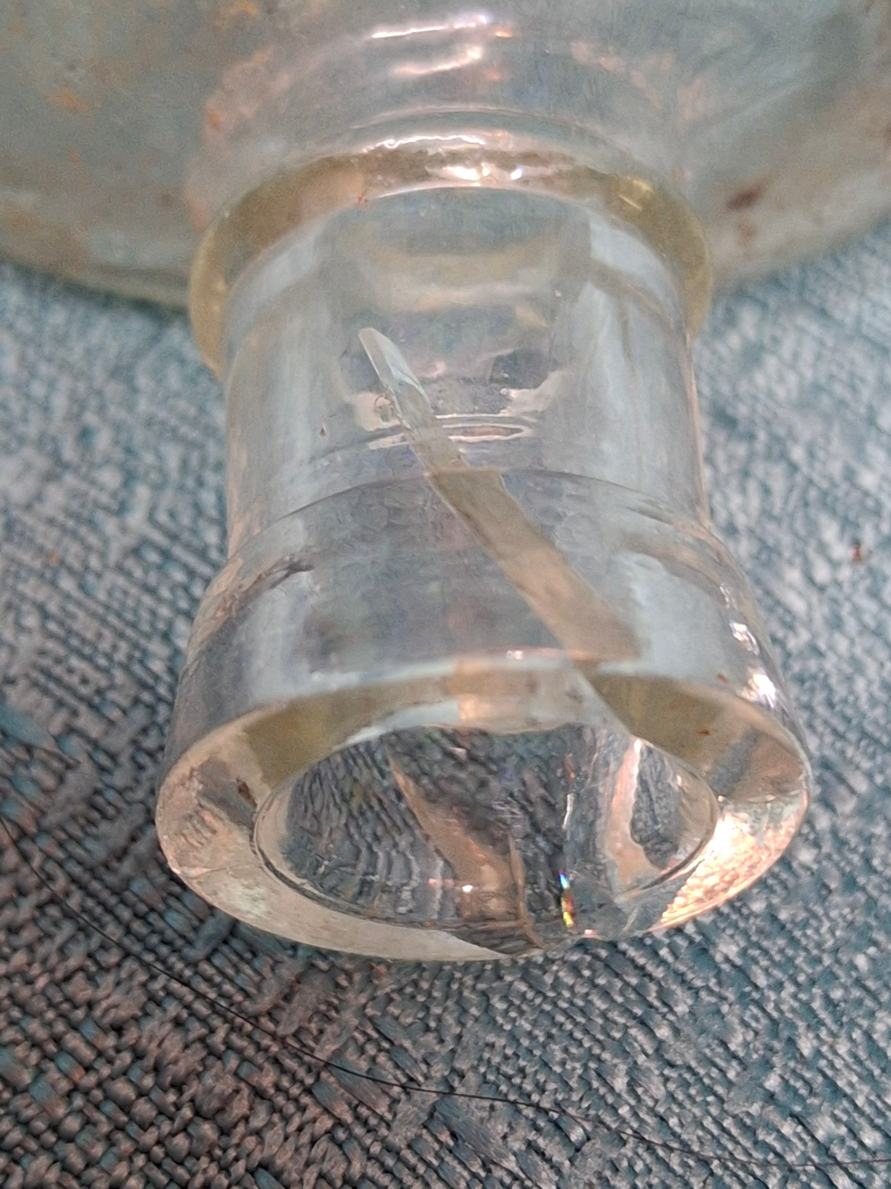 Antique Foss' Liquid Fruit Flavors Extract Bottle 2 oz Clear Glass, Portland ME