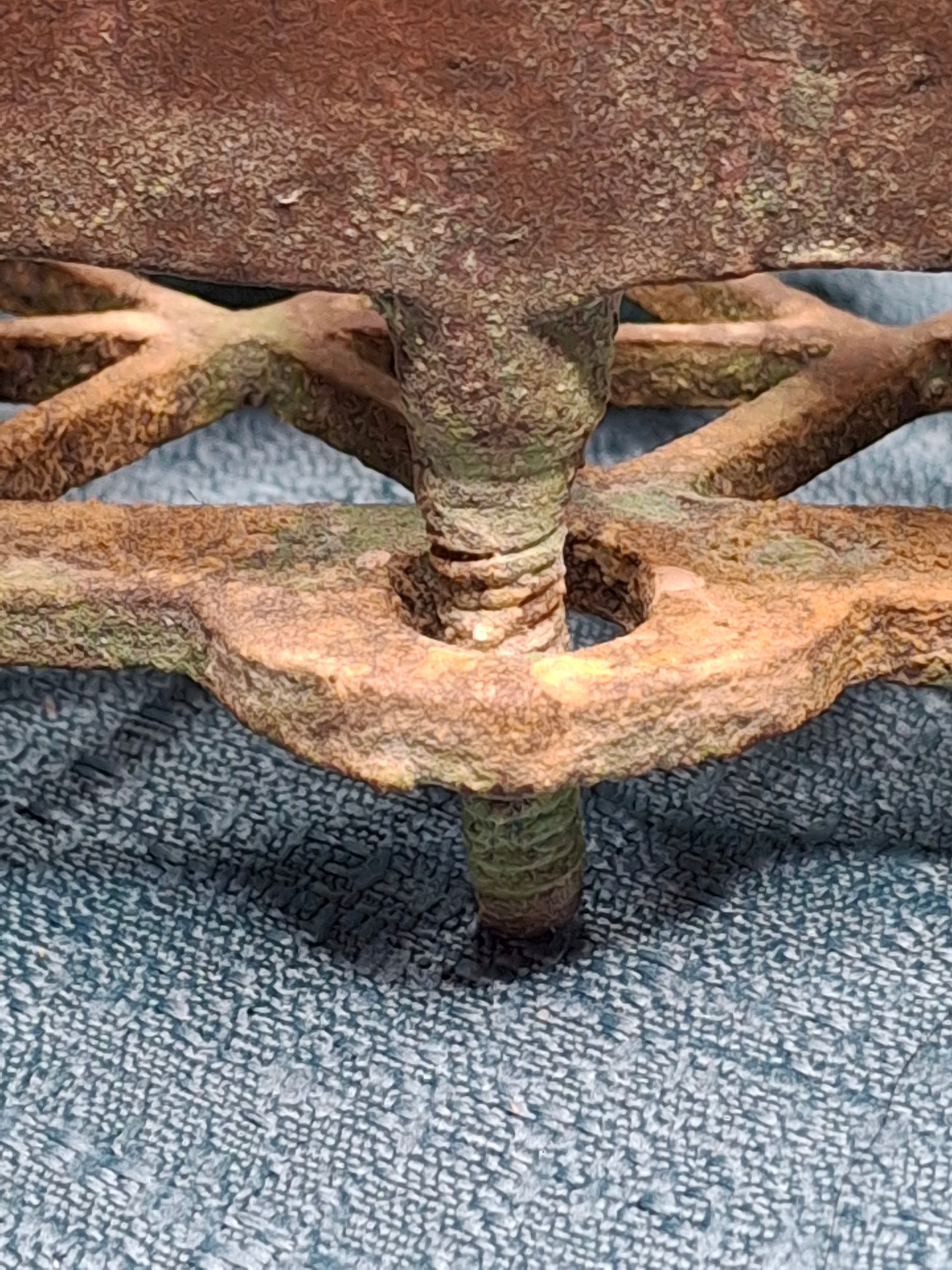 Antique Early 19thC Polish Brass Bench Menorah Lions Eagle Hanukkah Lamp Rare