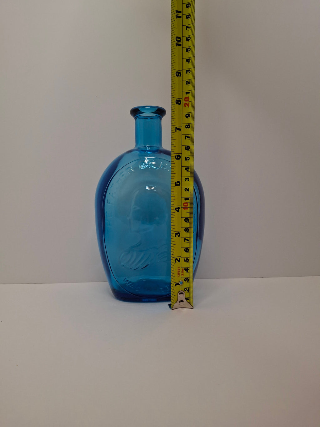 Cobalt Glass Washington-Taylor Flask Reproduction - "The Father of His Country"