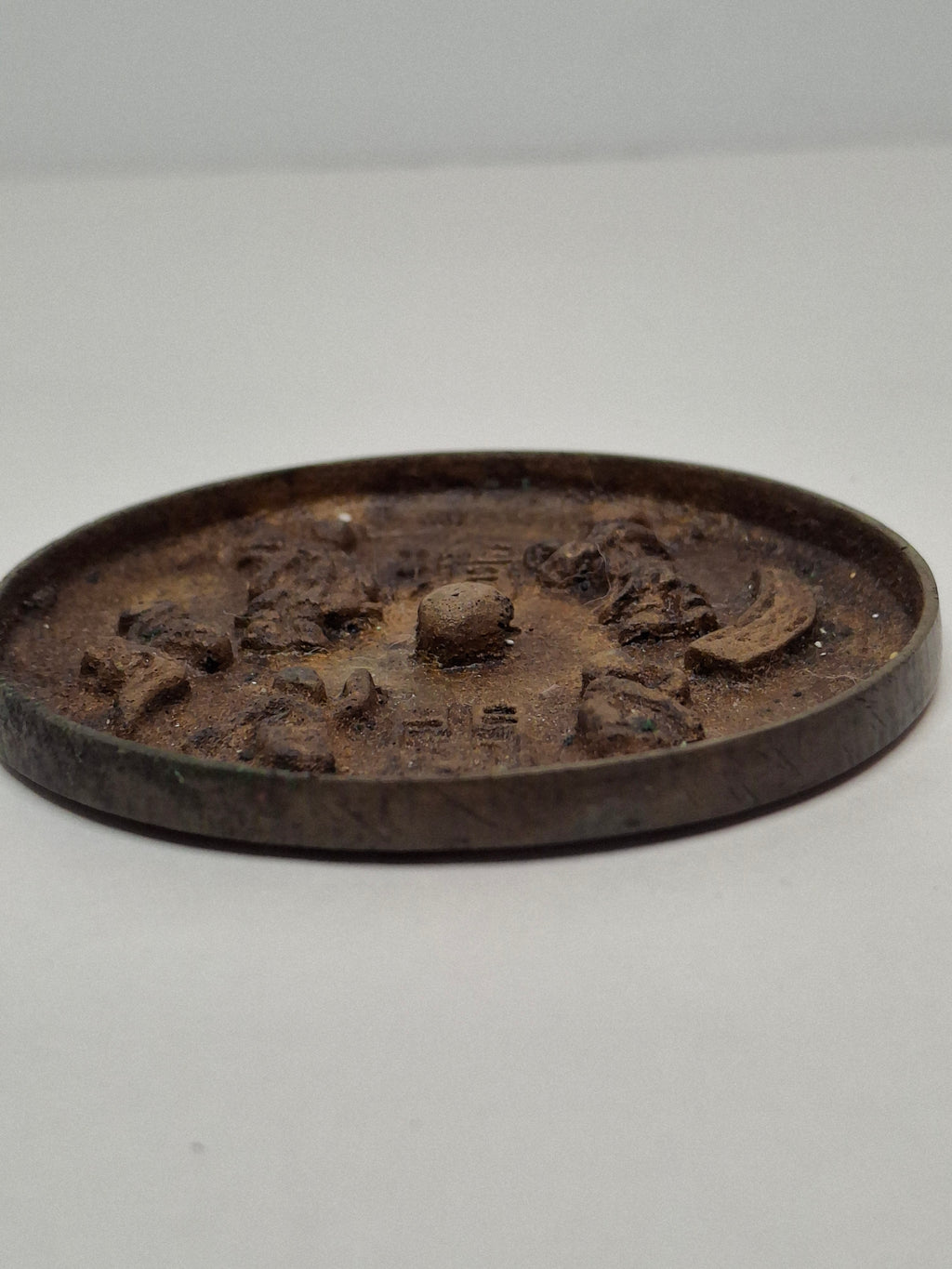 Antique Chinese Bronze Mirror Song Dynasty "5 Sons 2 Daughters" Blessing 3"