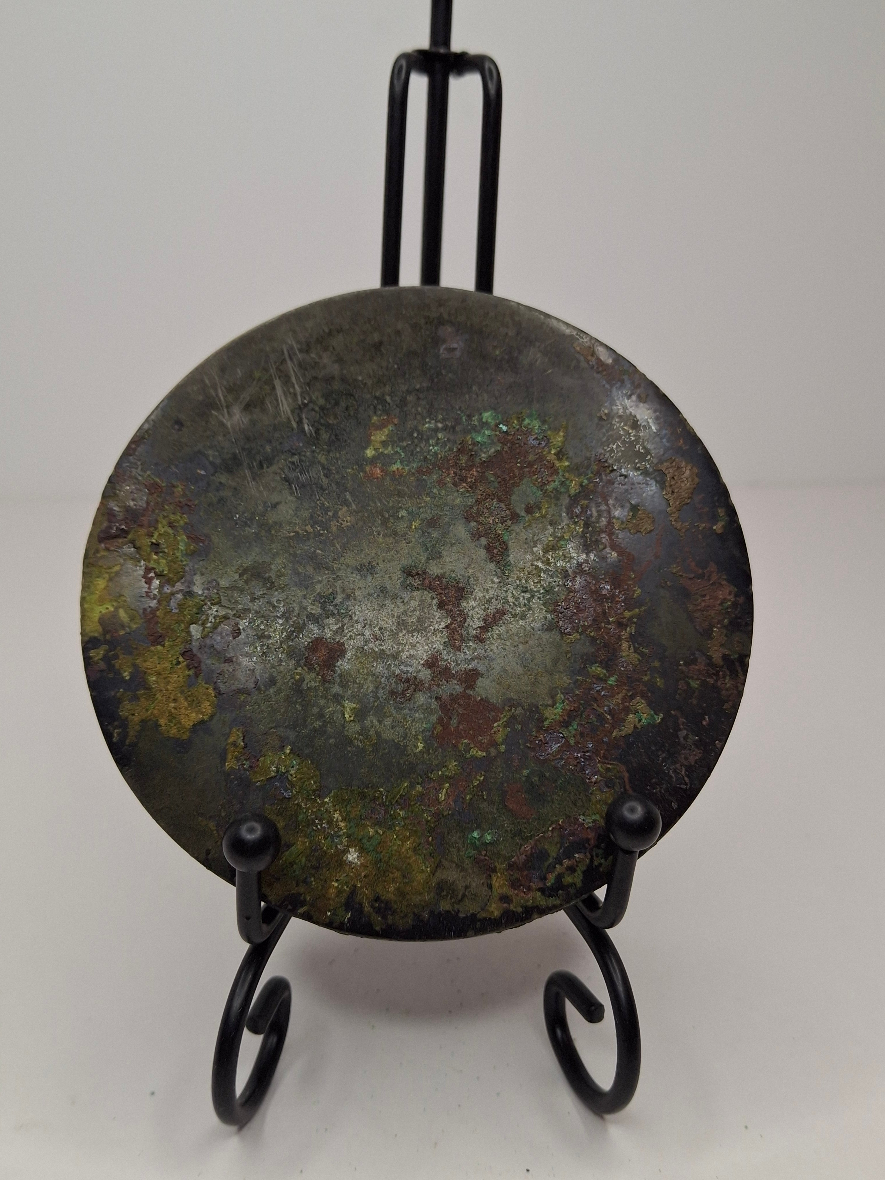 Antique Chinese Tang Dynasty Bronze Mirror - Lion and Grape Pattern - 7th-9th C.