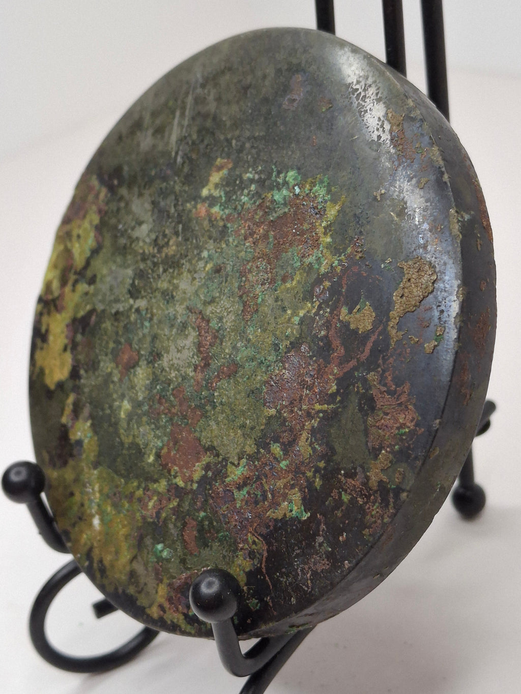 Antique Chinese Tang Dynasty Bronze Mirror - Lion and Grape Pattern - 7th-9th C.