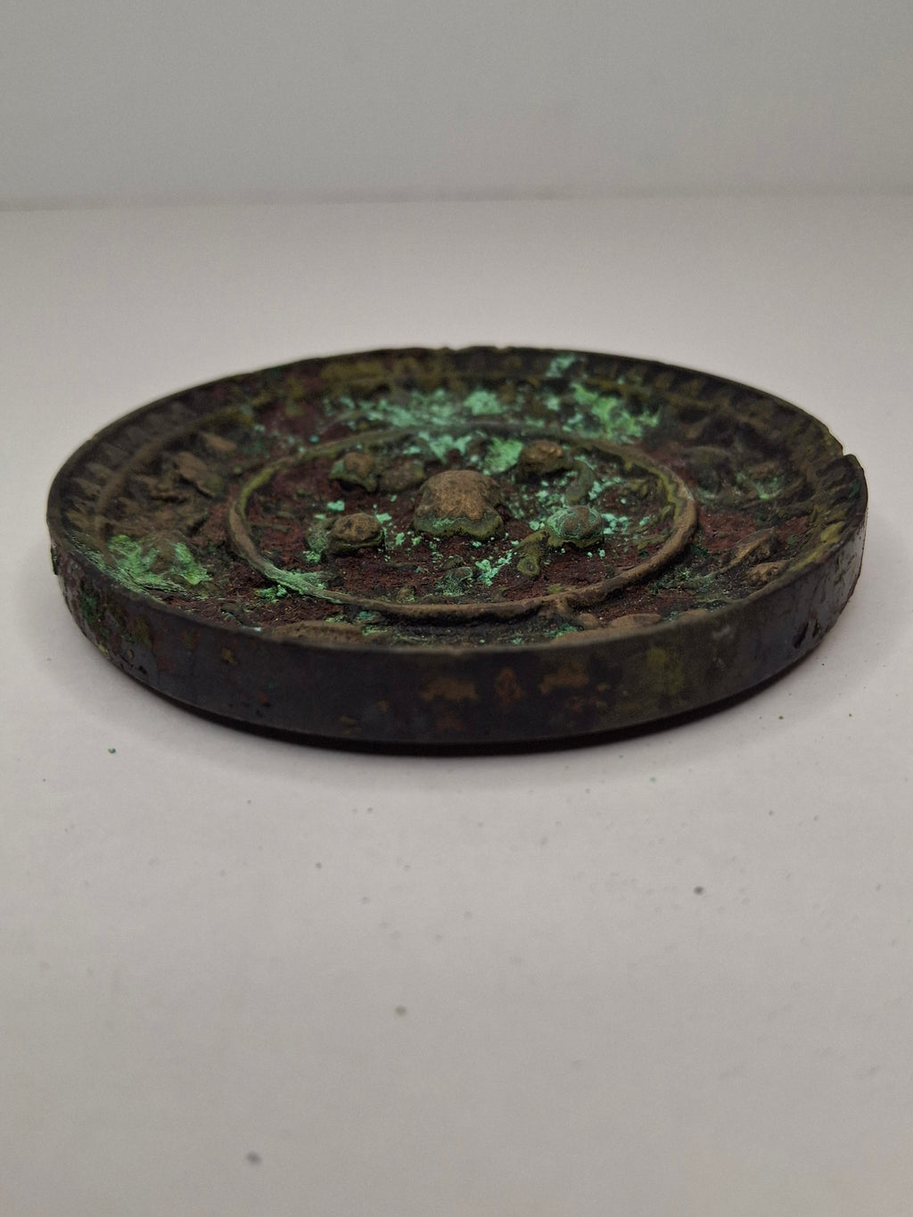 Antique Chinese Tang Dynasty Bronze Mirror - Lion and Grape Pattern - 7th-9th C.