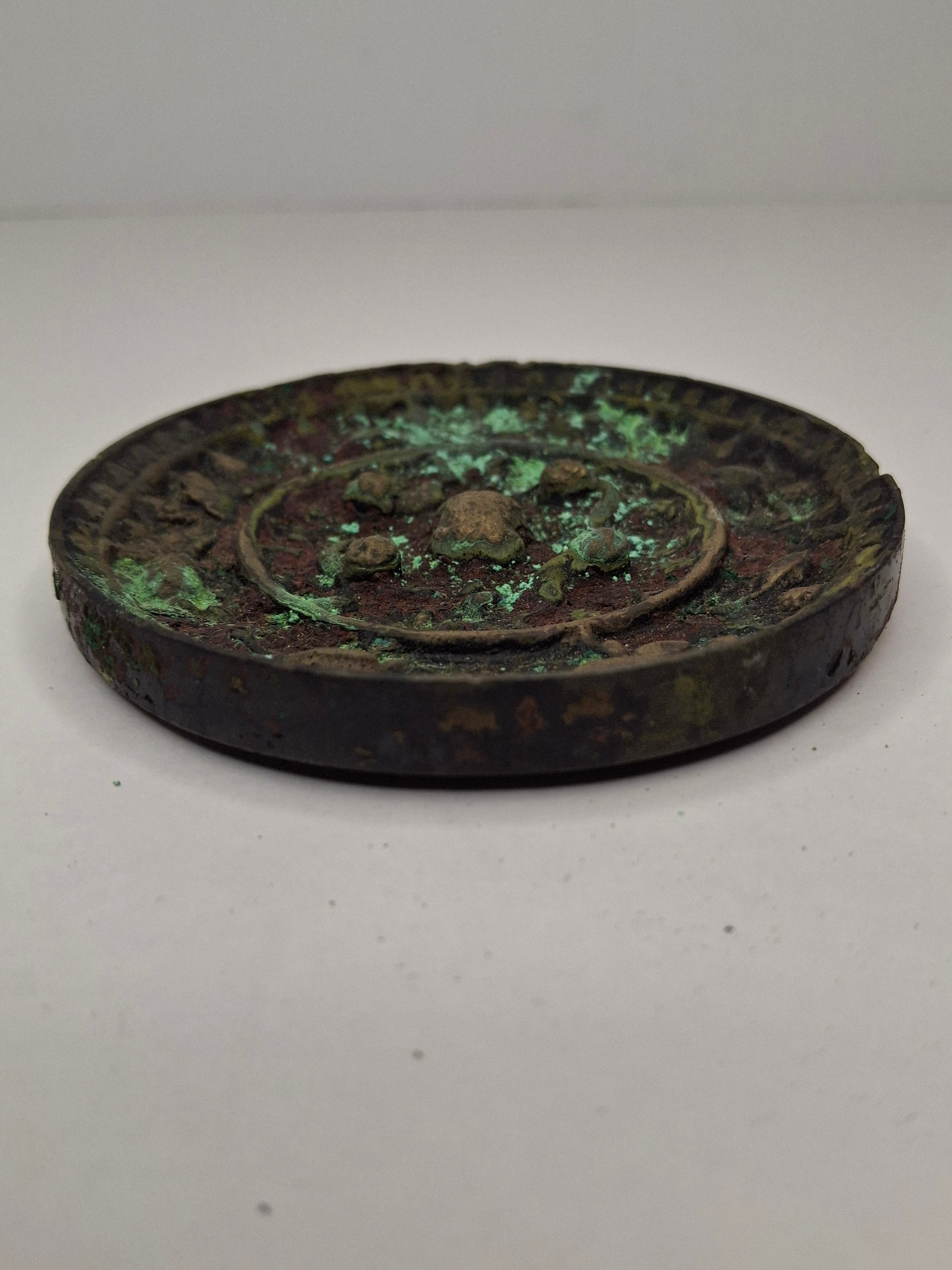 Antique Chinese Tang Dynasty Bronze Mirror - Lion and Grape Pattern - 7th-9th C.