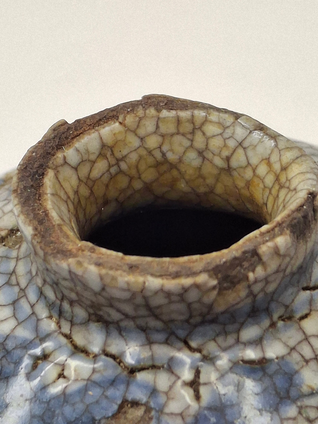 Pair of Antique Chinese Blue and White Crackle Glaze Porcelain Snuff Bottles