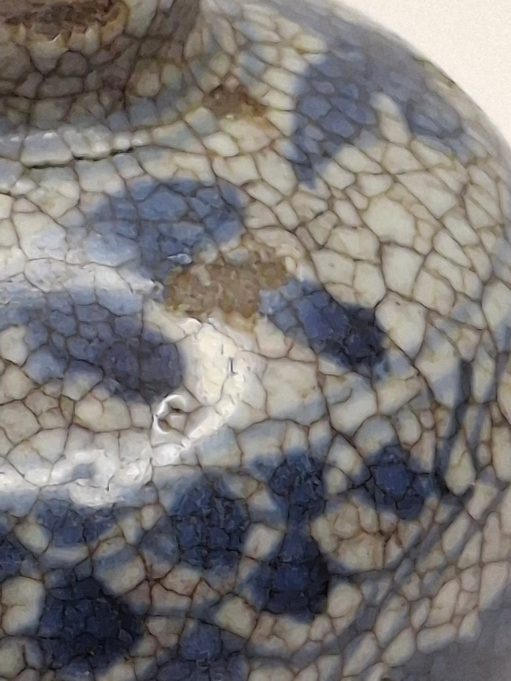 Pair of Antique Chinese Blue and White Crackle Glaze Porcelain Snuff Bottles