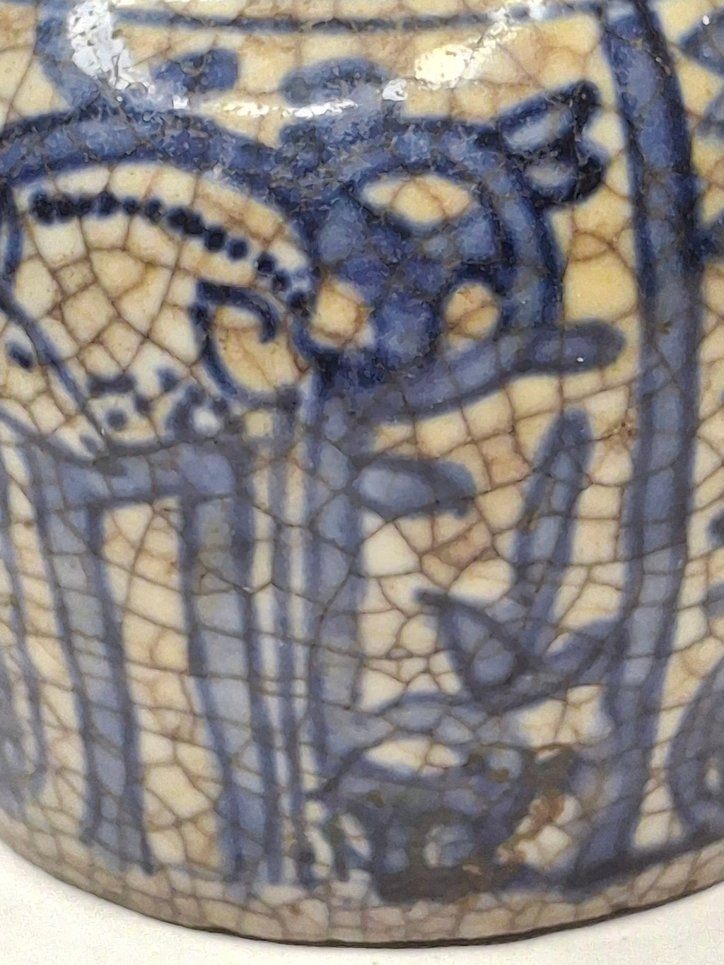 Pair of Antique Chinese Blue and White Crackle Glaze Porcelain Snuff Bottles