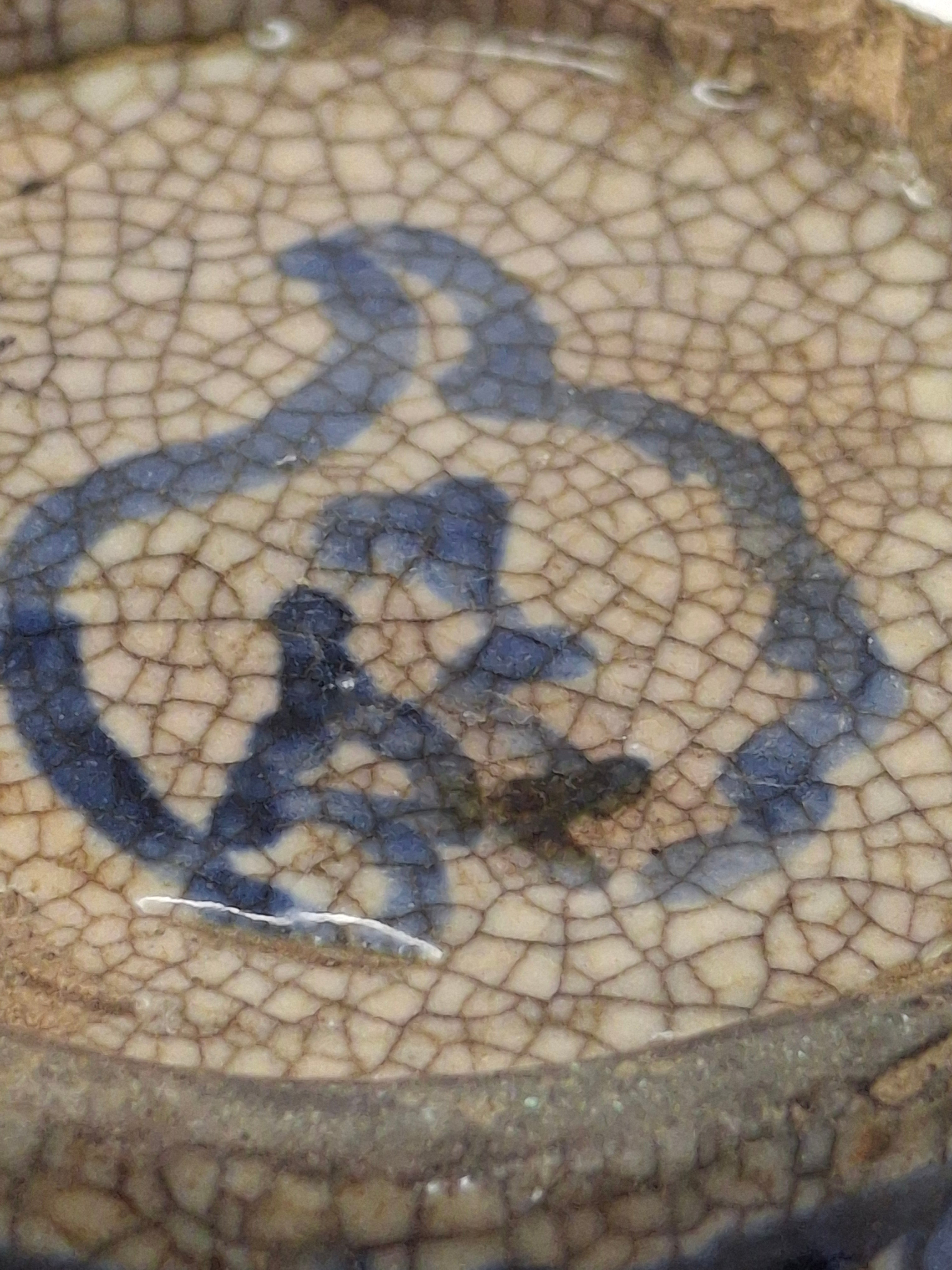 Pair of Antique Chinese Blue and White Crackle Glaze Porcelain Snuff Bottles