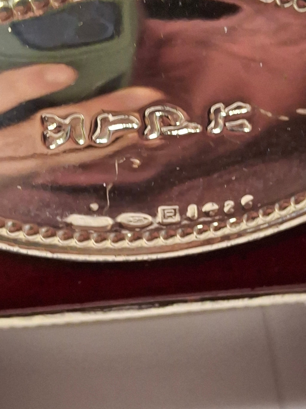 Modern Israeli Sterling Silver (925) & Mahogany Hexagonal Tzedakah Box - Engraved Plaques, Plastic Coin Stopper Judaica