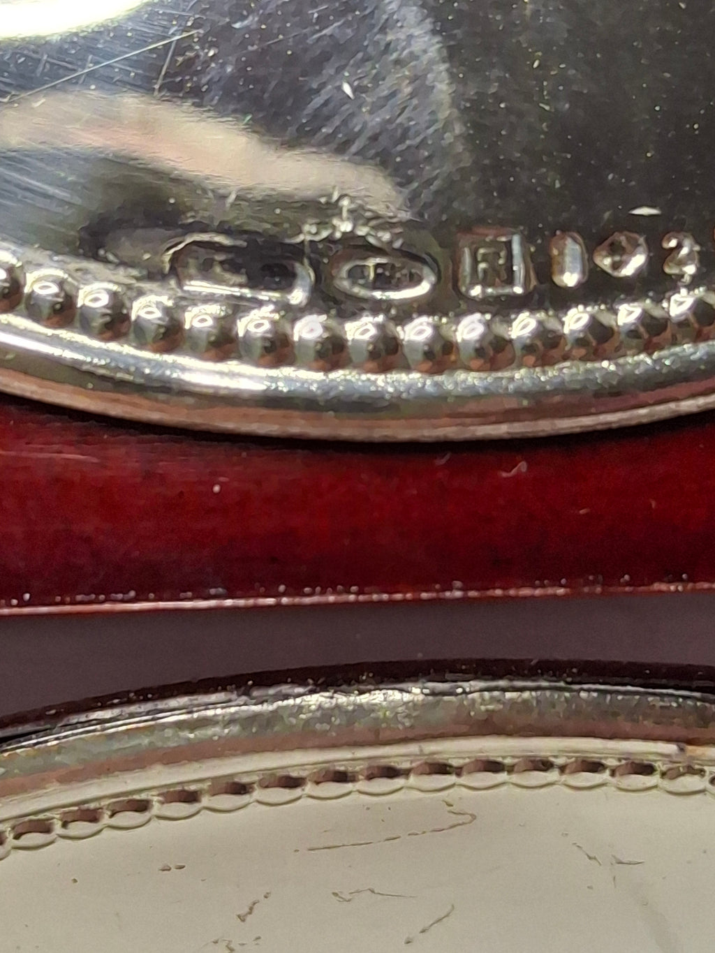 Modern Israeli Sterling Silver (925) & Mahogany Hexagonal Tzedakah Box - Engraved Plaques, Plastic Coin Stopper Judaica