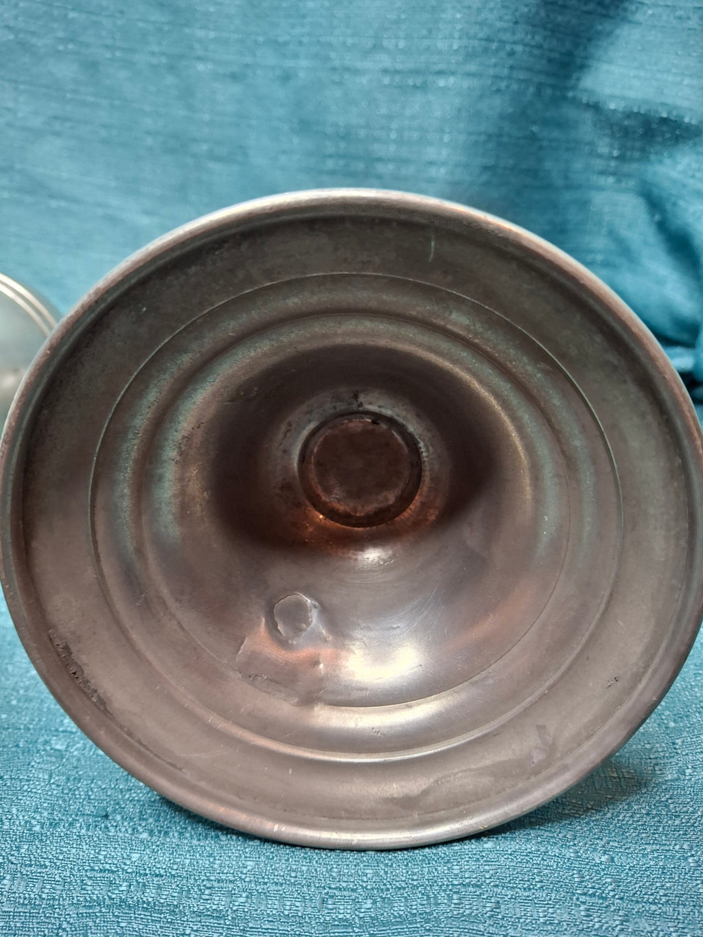 Pair of Antique Pewter Whale Oil Lamps w/ Double Wick Burners - Circa Mid-19th c